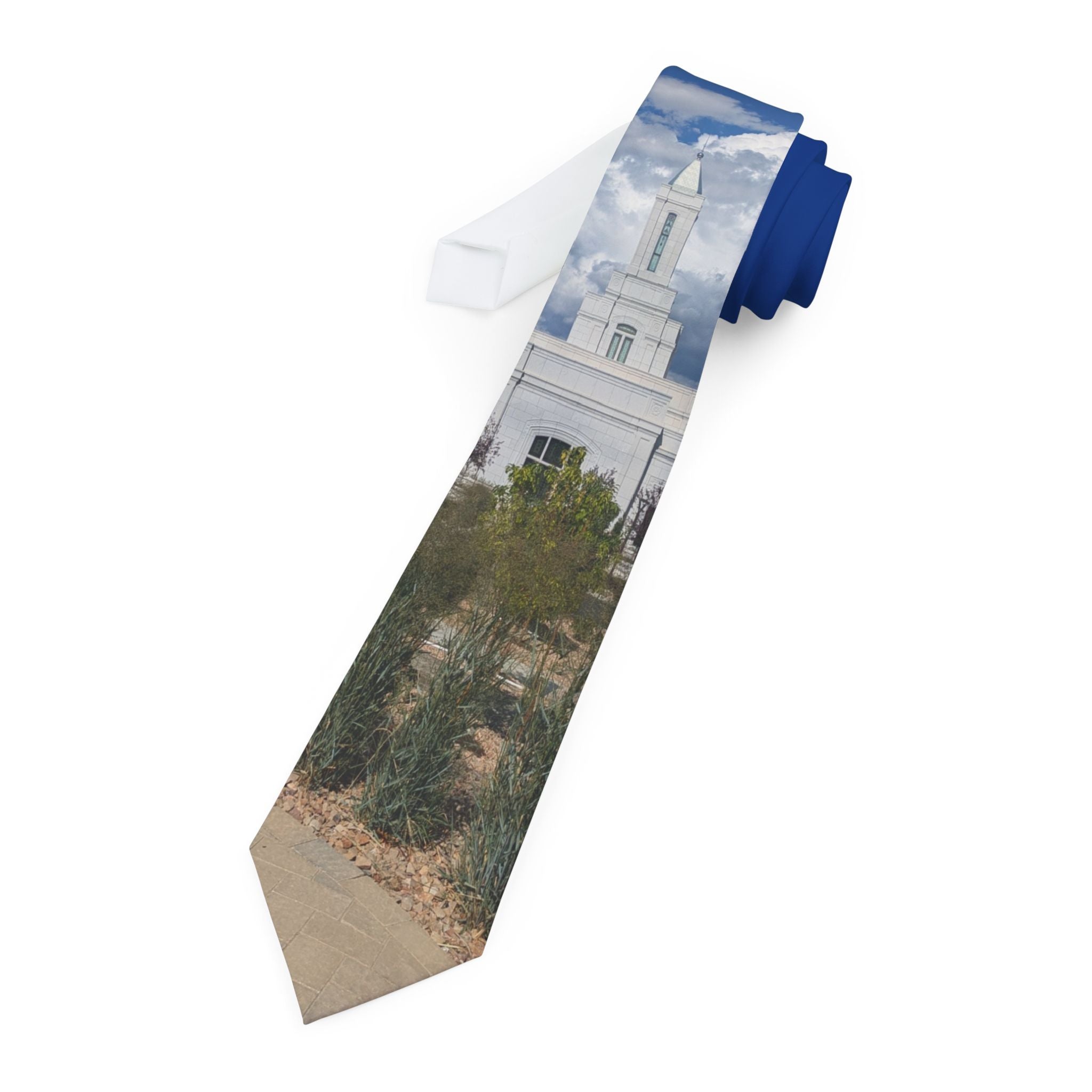 Grand Junction, CO Temple Necktie – Scenic LDS Temple Print Tie