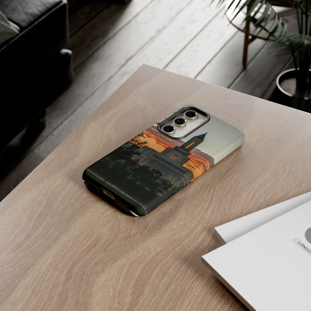 Grand Junction, CO Temple Sunset Phone Case — Protective Tough Case with Scenic Sunset Temple Design