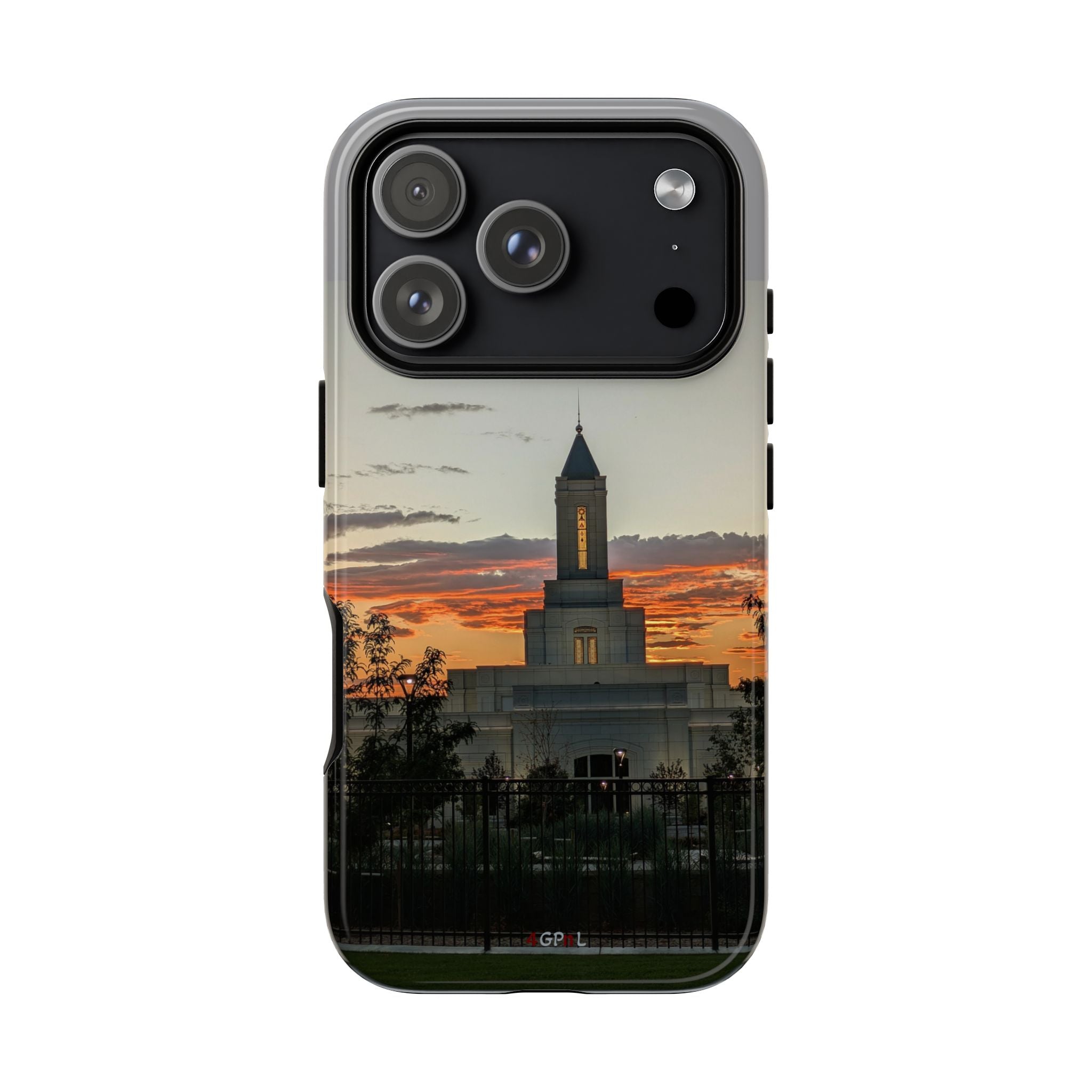 Grand Junction, CO Temple Sunset Phone Case — Protective Tough Case with Dramatic Sunset Photography