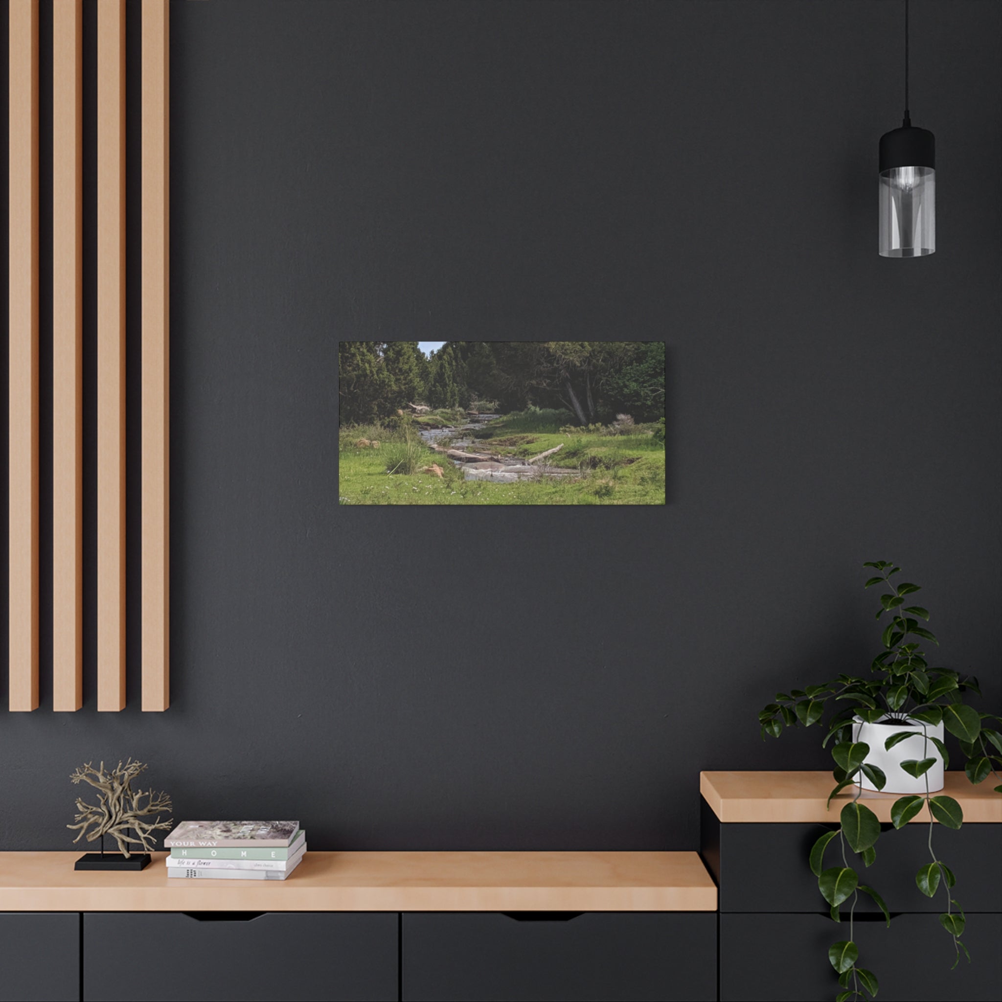 River Meadow Canvas Print — Tranquil Nature Wall Art