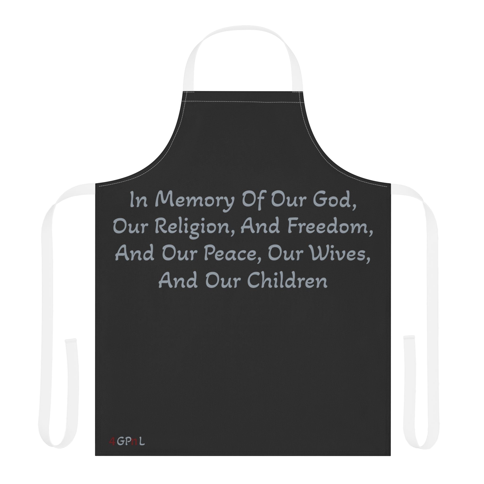 Title of Liberty Apron — "In Memory Of Our God, Our Religion, And Freedom" Chef Apron