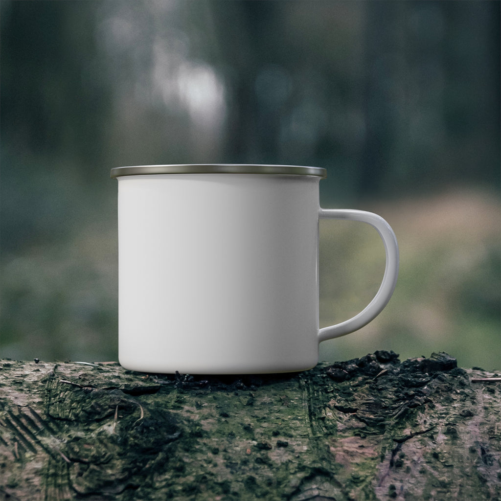 American Flag  Title of Liberty Enamel Camping Mug — Patriotic Outdoor Coffee Cup