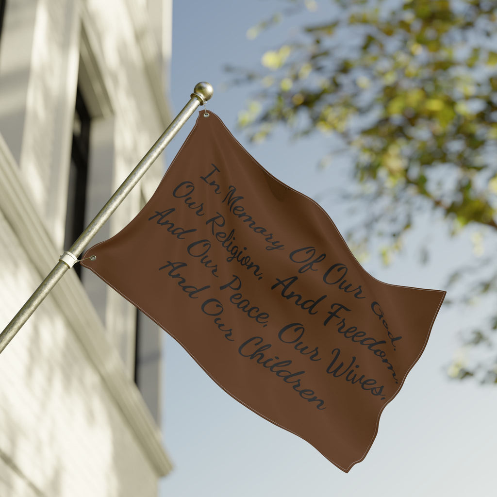 Title of Liberty Double-Sided Flag — "In Memory Of Our God, Our Religion, And Freedom"