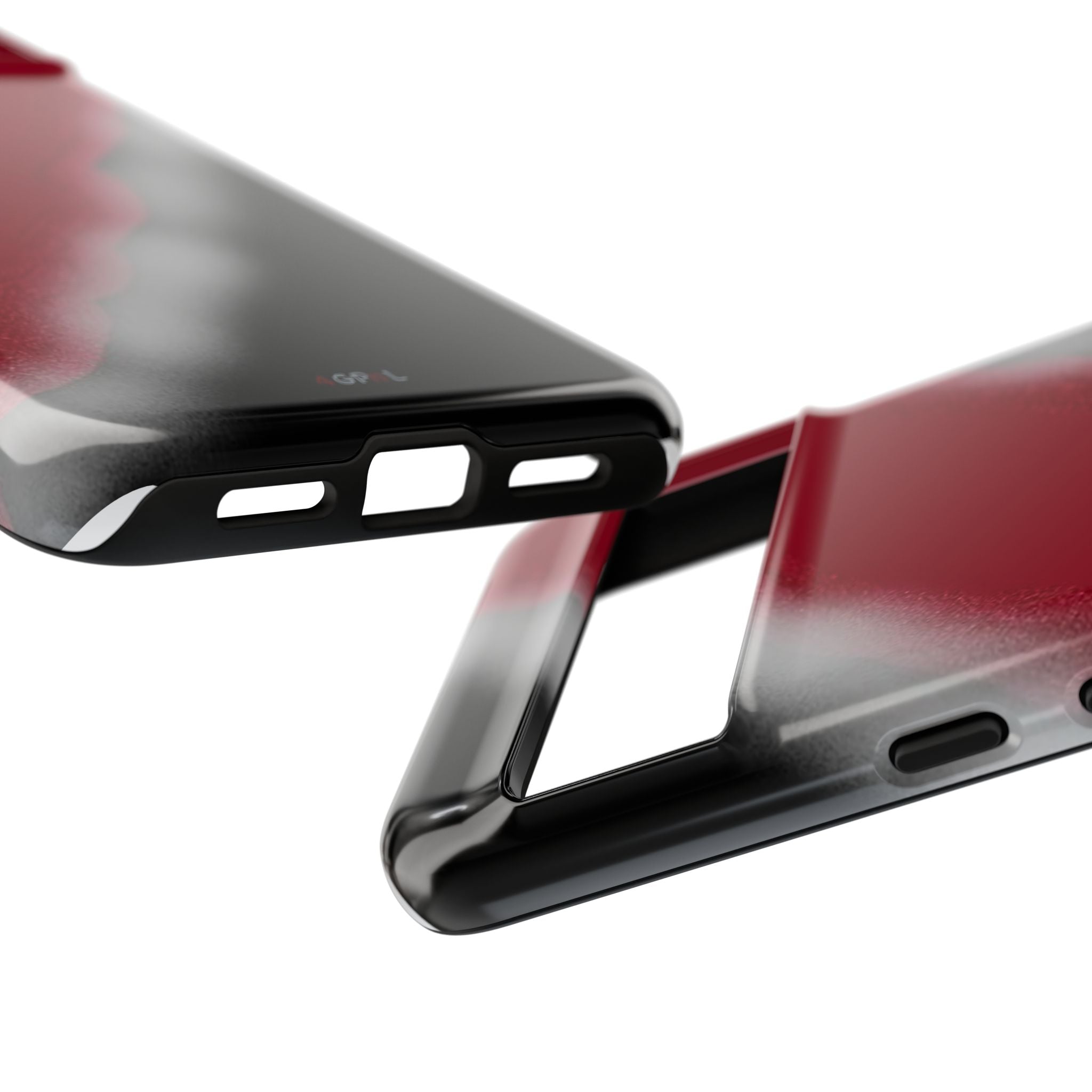 Red and Black Gradient Tough Phone Case — Shockproof Protective Cover