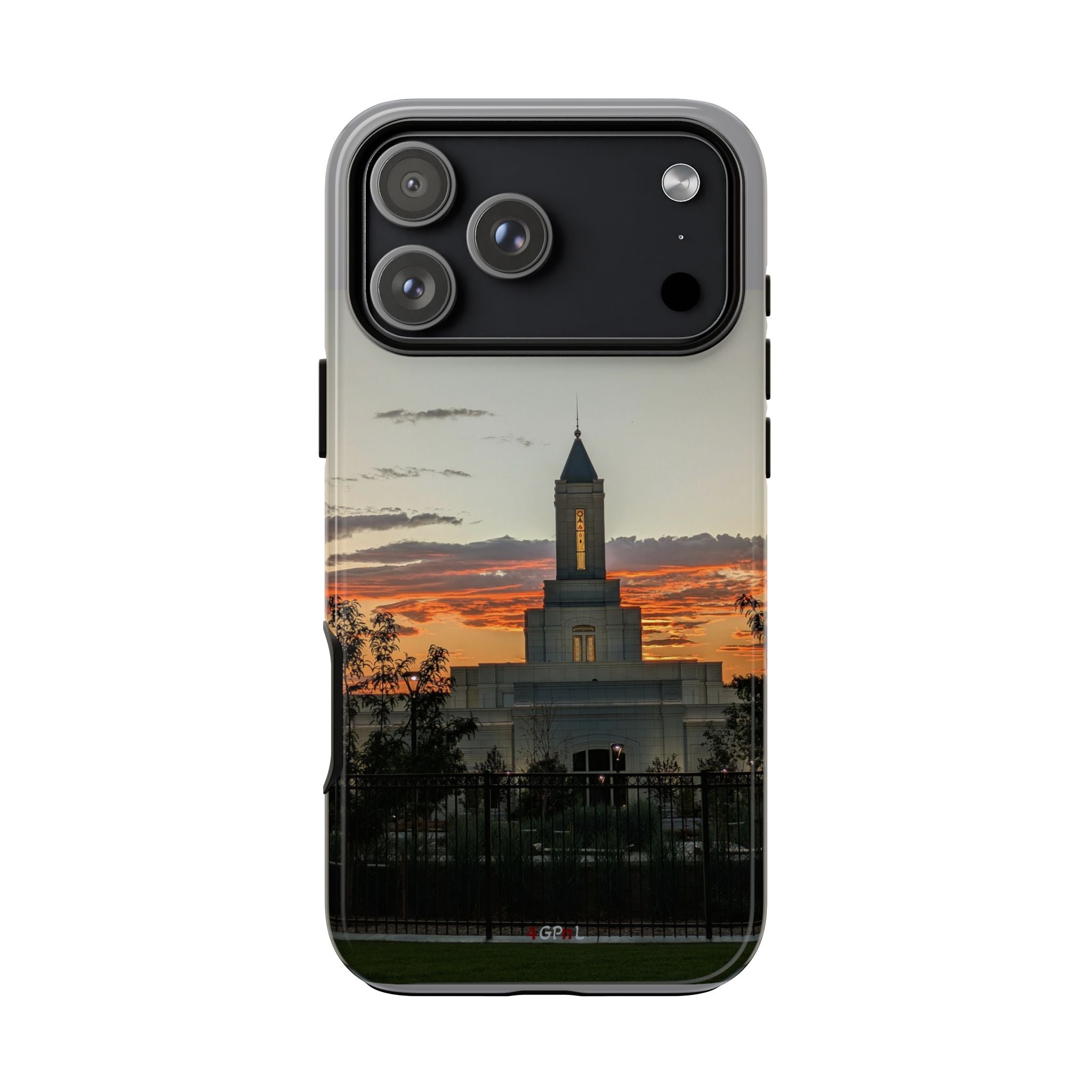 Grand Junction, CO Temple Sunset Phone Case — Protective Tough Case with Dramatic Sunset Photography