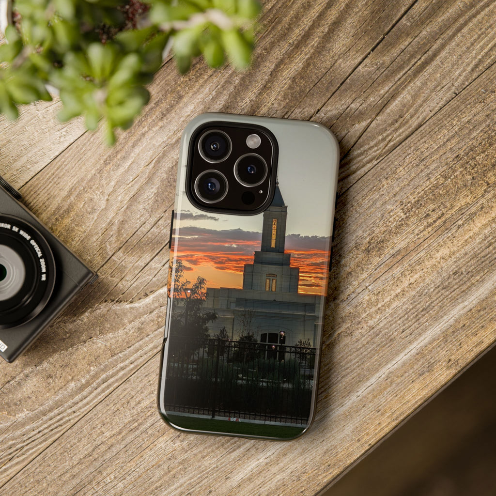 Grand Junction, CO Temple Sunset Phone Case — Protective Tough Case with Scenic Sunset Temple Design