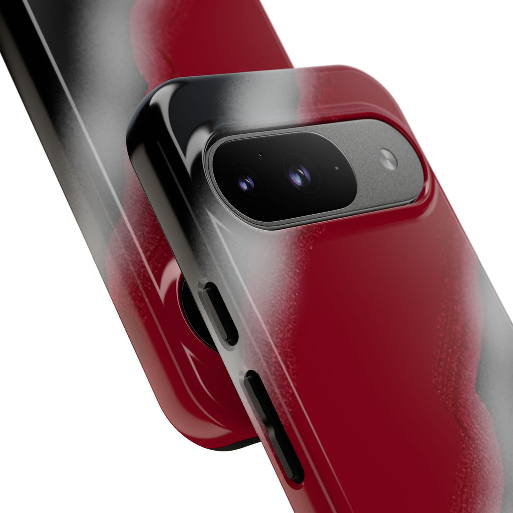 Red and Black Gradient Tough Phone Case — Shockproof Protective Cover
