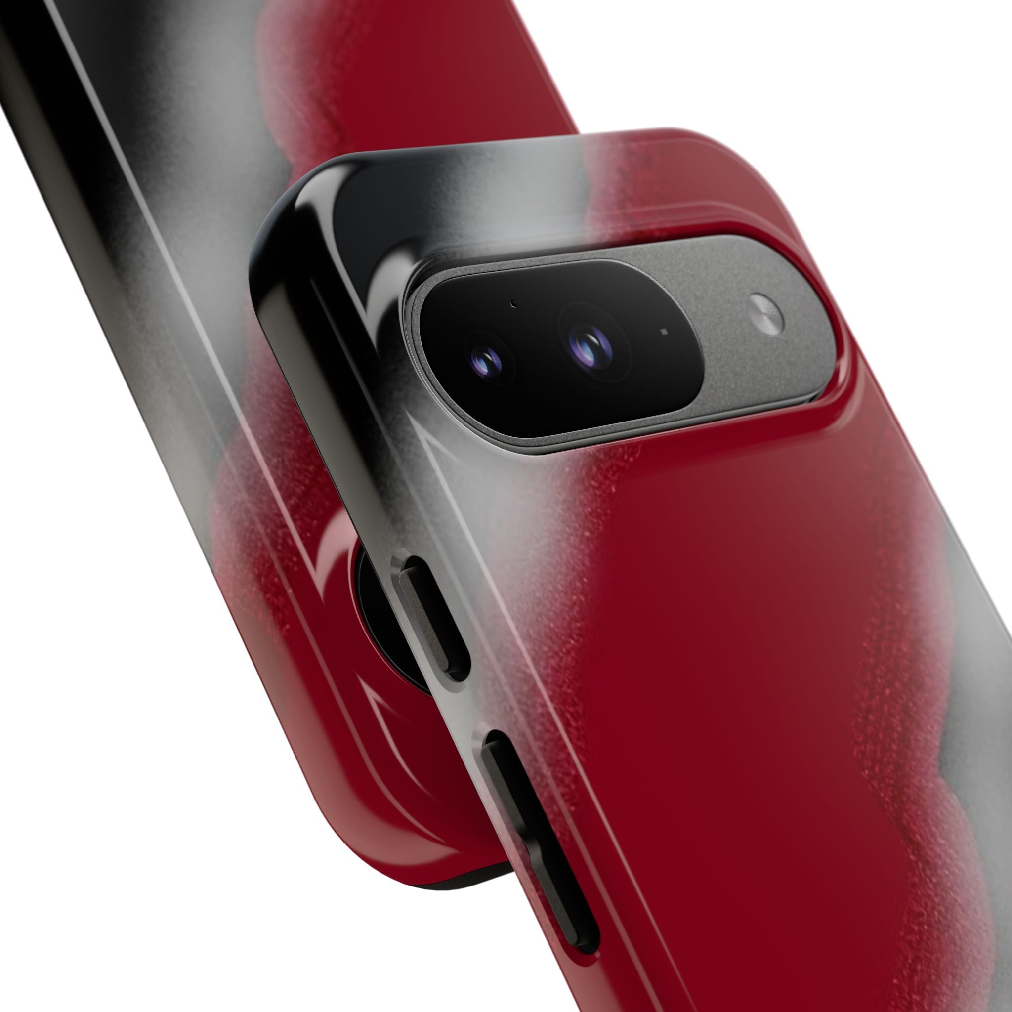 Red and Black Gradient Tough Phone Case — Shockproof Protective Cover