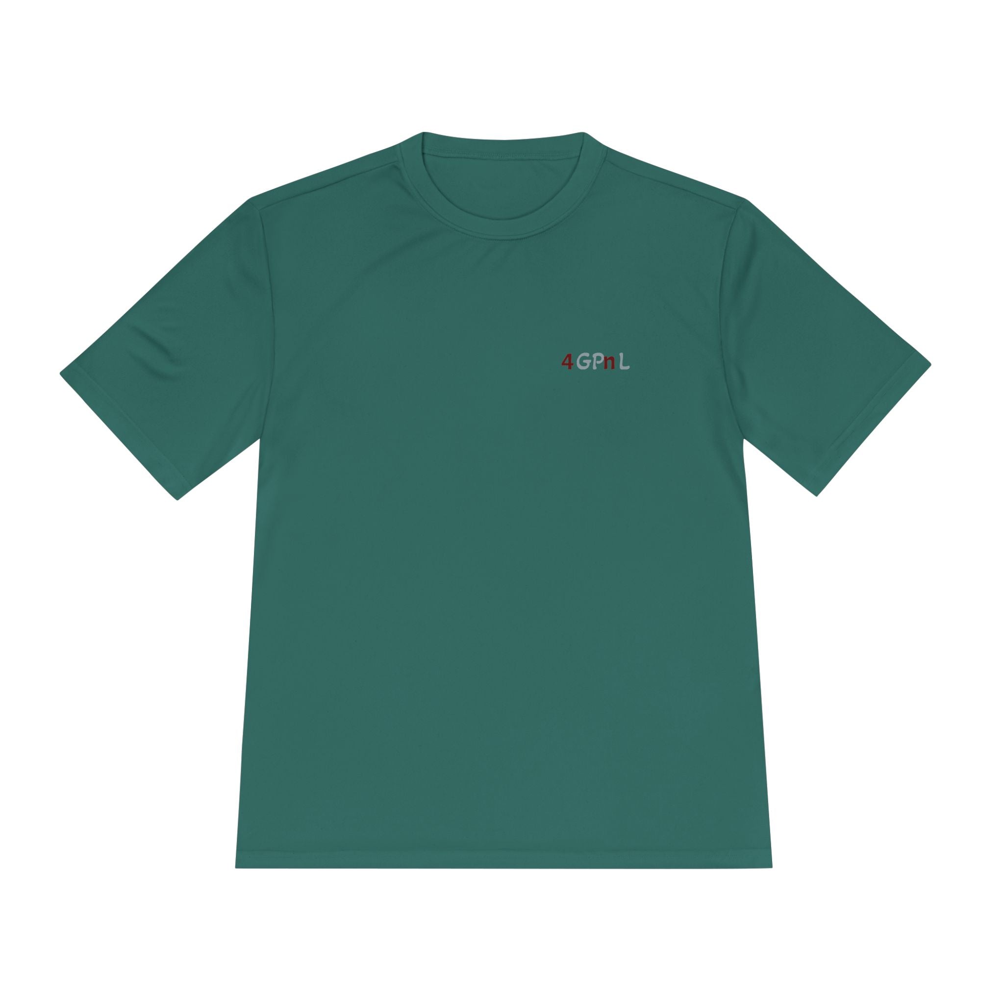4GPnL "Title of Liberty" Flag Graphic Moisture-Wicking Tee — Inspirational Script Back Print