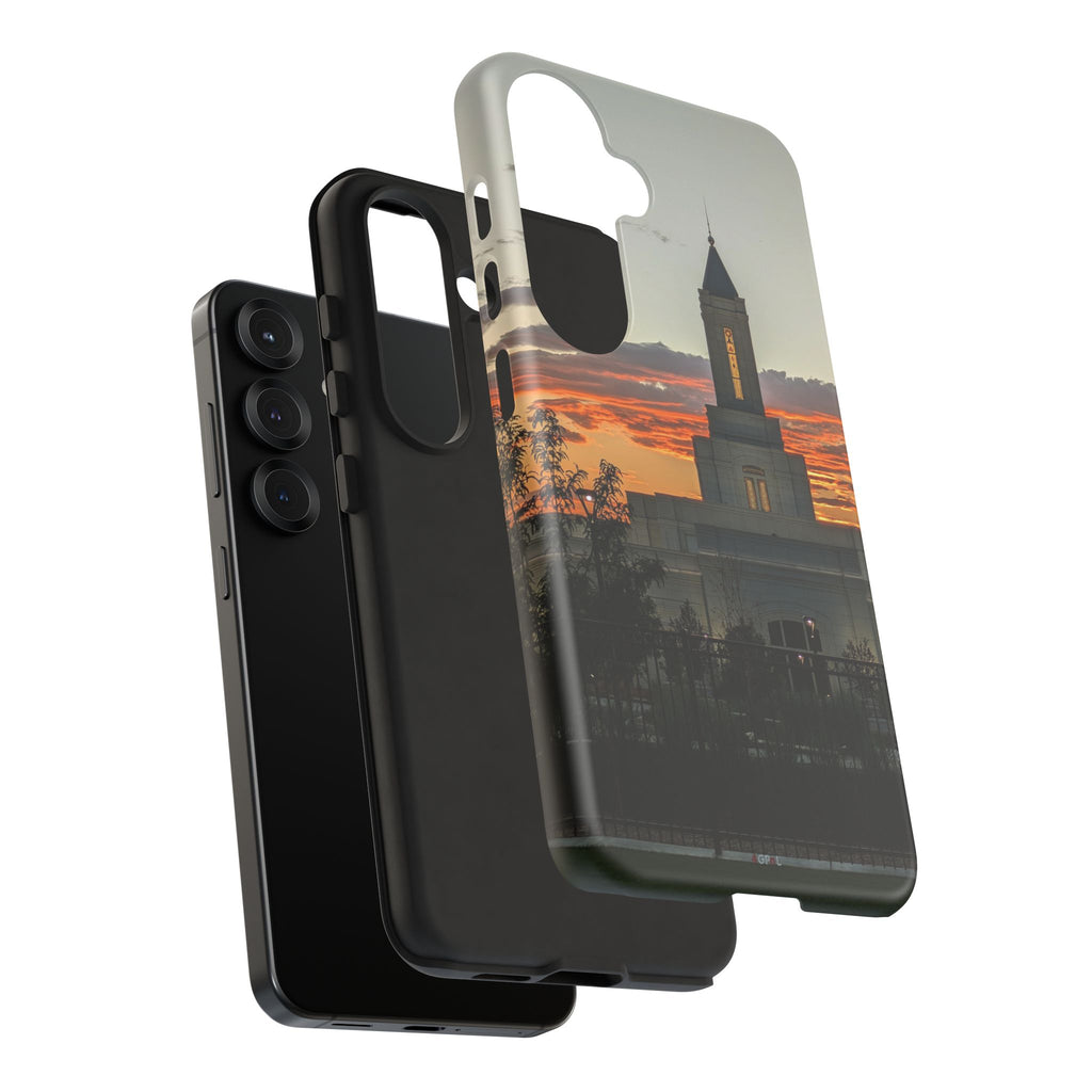 Grand Junction, CO Temple Sunset Phone Case — Protective Tough Case with Scenic Sunset Temple Design