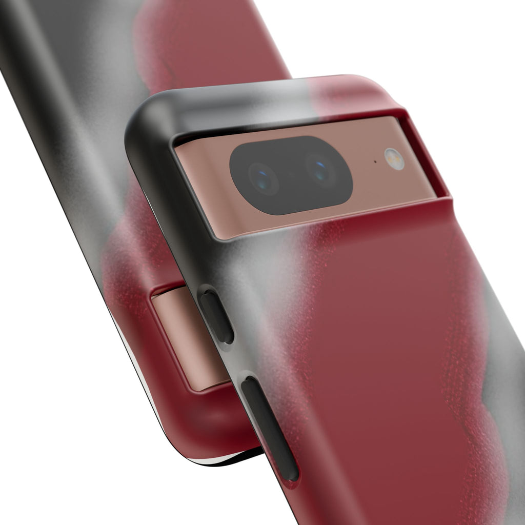 Red and Black Gradient Tough Phone Case — Shockproof Protective Cover