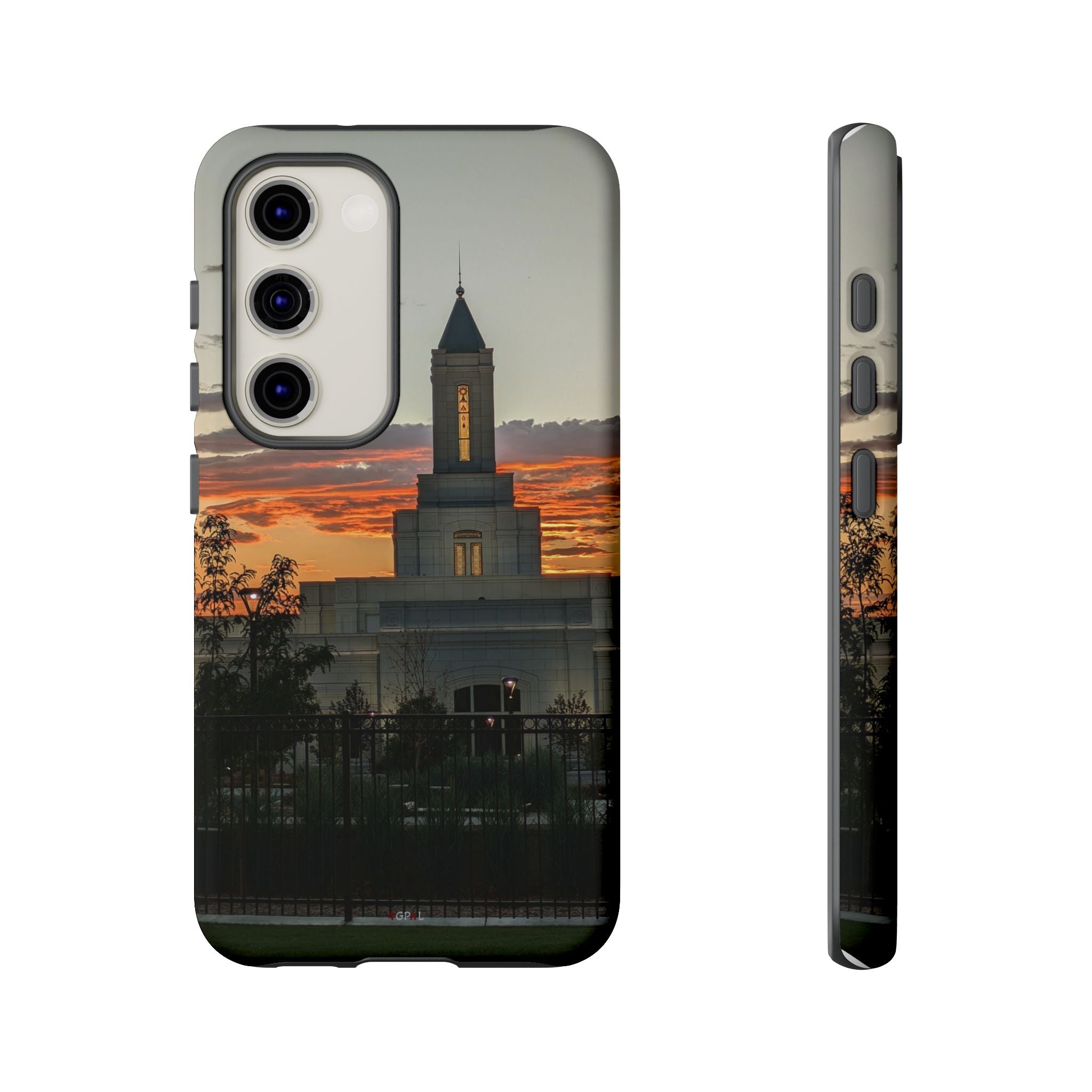 Grand Junction, CO Temple Sunset Phone Case — Protective Tough Case with Scenic Sunset Temple Design