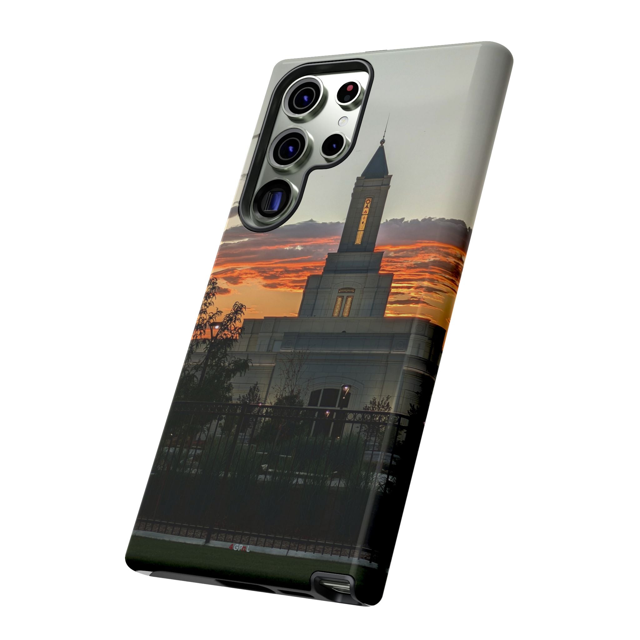 Grand Junction, CO Temple Sunset Phone Case — Protective Tough Case with Scenic Sunset Temple Design