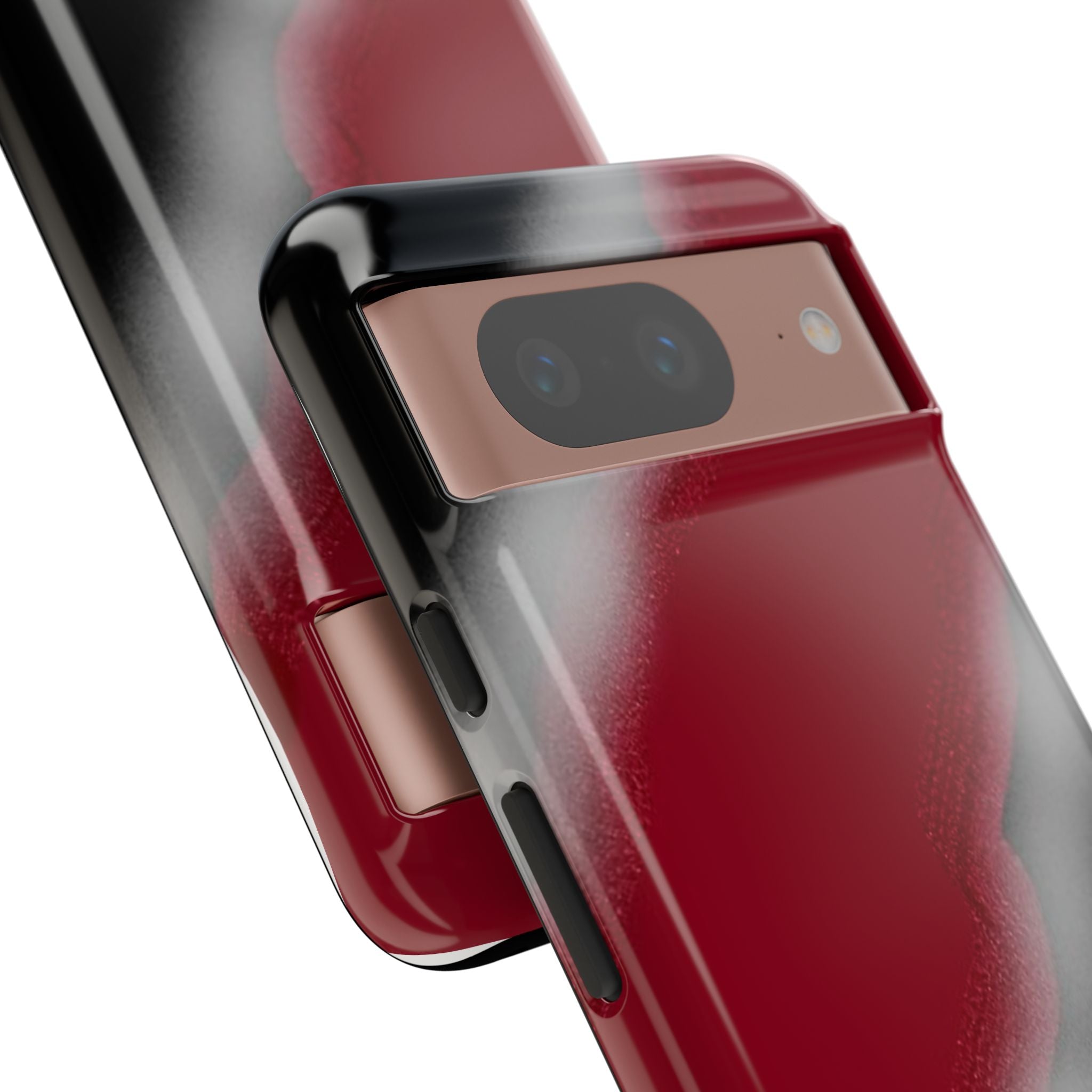 Red and Black Gradient Tough Phone Case — Shockproof Protective Cover