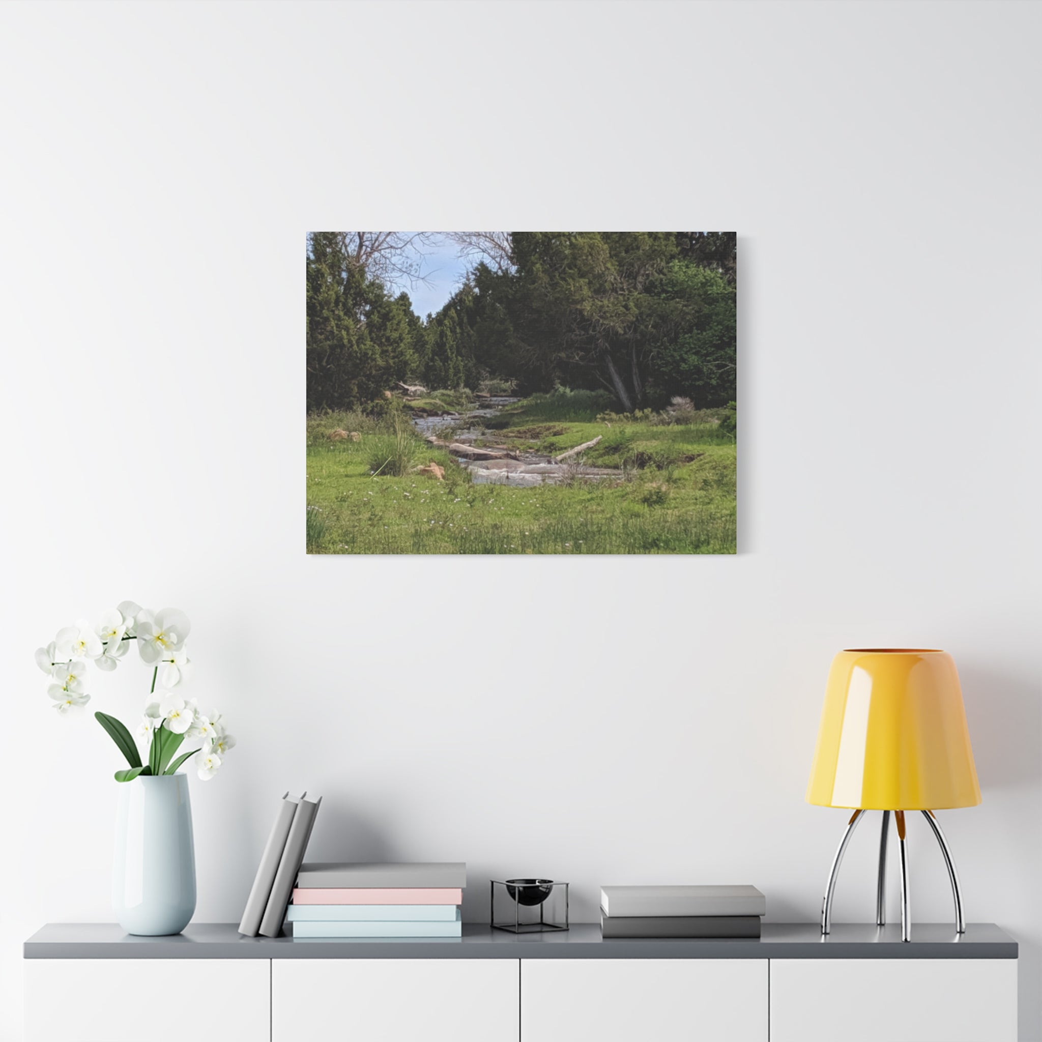 River Meadow Canvas Print — Tranquil Nature Wall Art