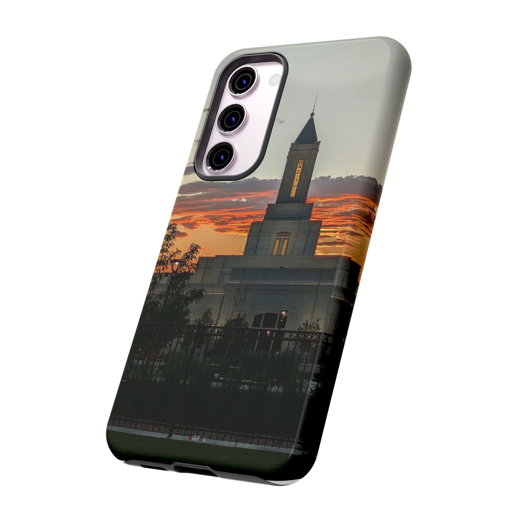 Grand Junction, CO Temple Sunset Phone Case — Protective Tough Case with Scenic Sunset Temple Design