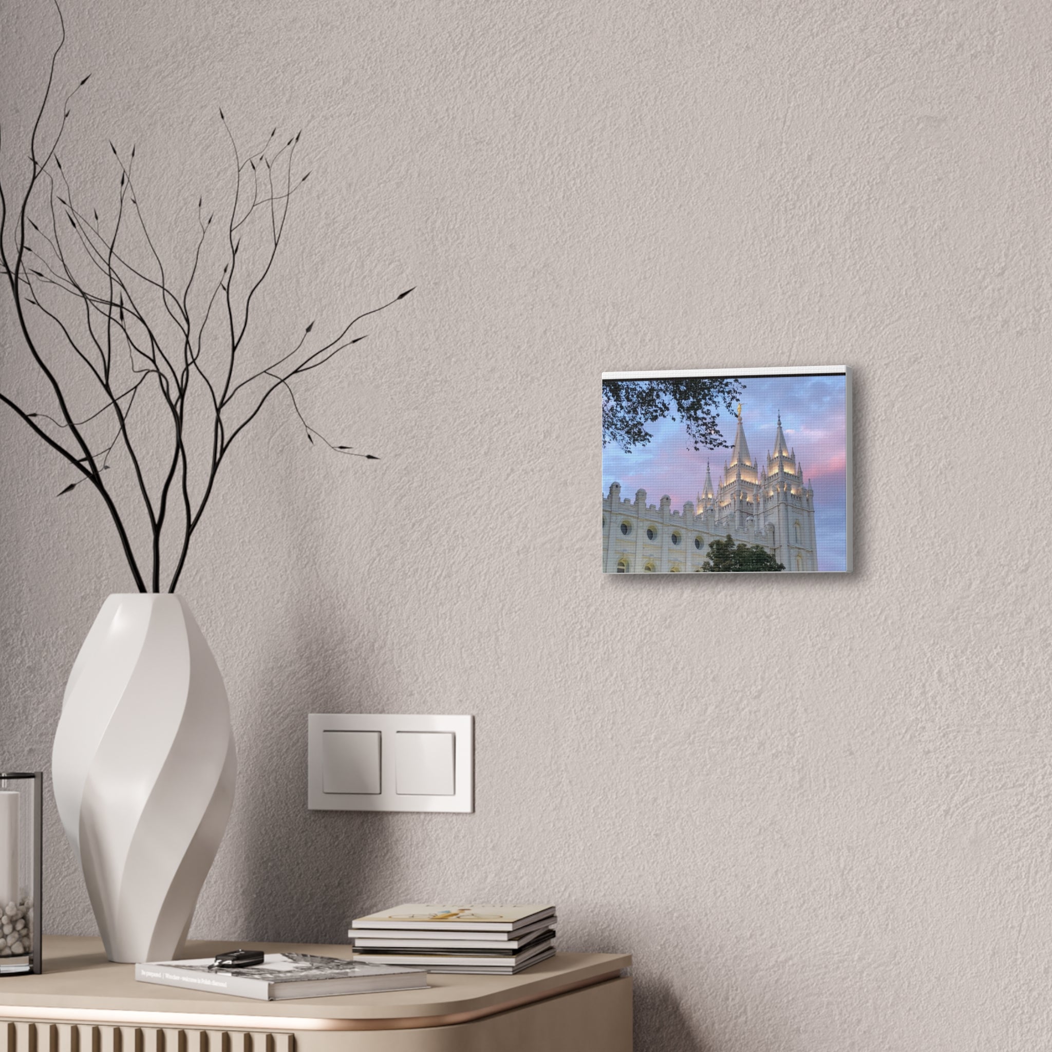 Salt Lake Temple Sunset Canvas Print