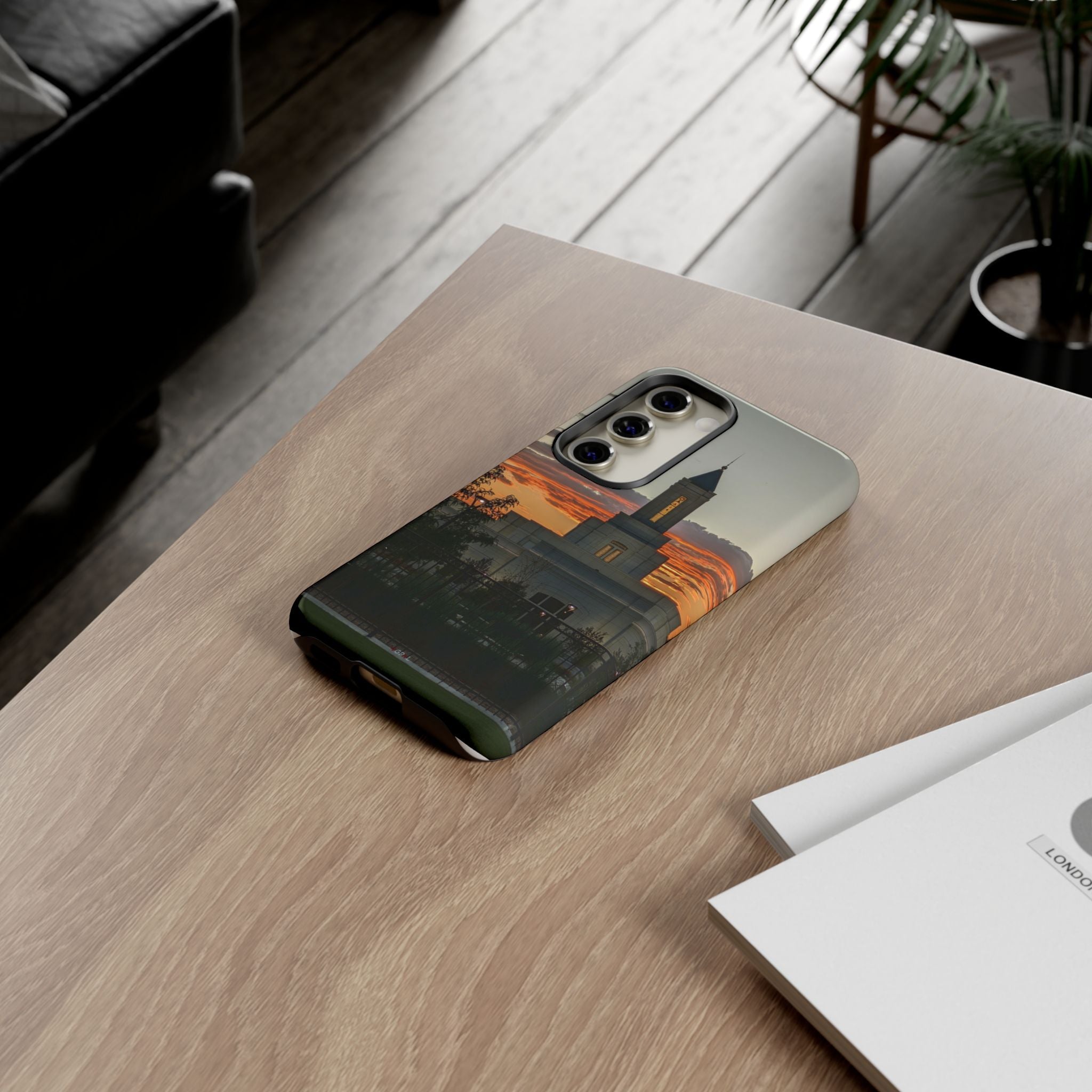 Grand Junction, CO Temple Sunset Phone Case — Protective Tough Case with Scenic Sunset Temple Design