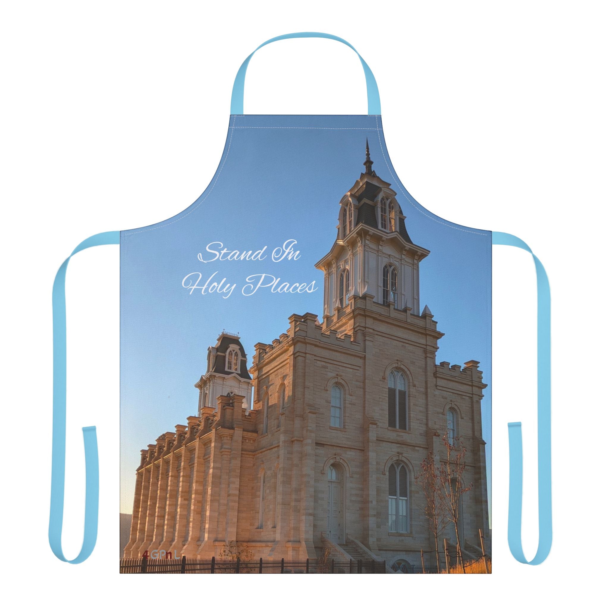 Manti Temple Apron — "Stand In Holy Places" Cooking Apron for Latter-day Saints, Temple Lover Gift