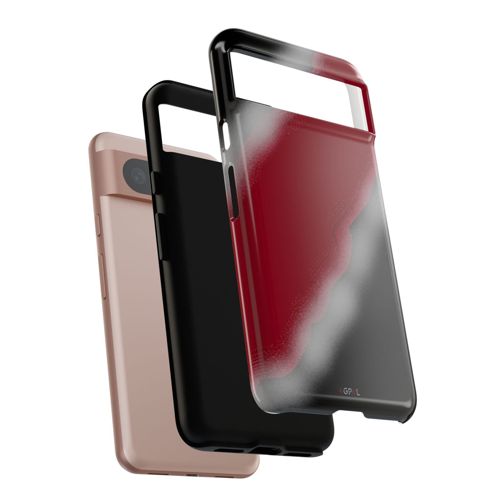 Red and Black Gradient Tough Phone Case — Shockproof Protective Cover