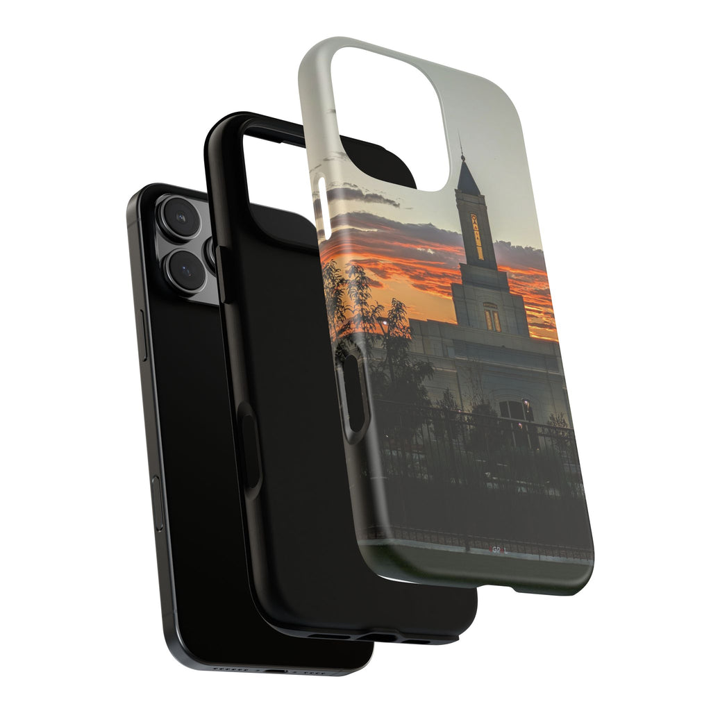 Grand Junction, CO Temple Sunset Phone Case — Protective Tough Case with Scenic Sunset Temple Design