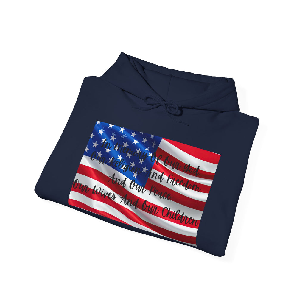 Copy of American Flag  Title Of Liberty Hoodie | Distressed Stars Stripes Graphic