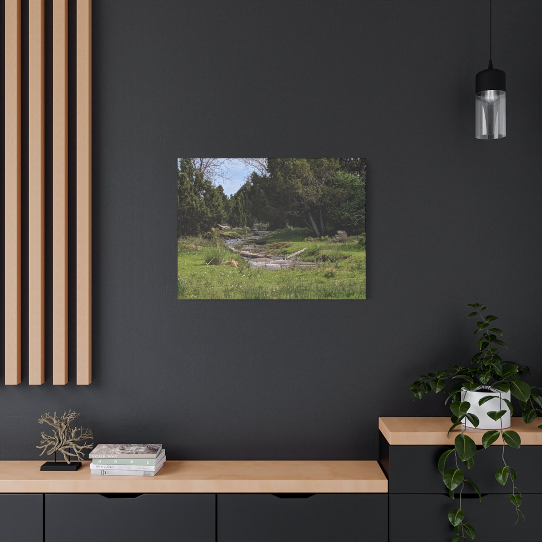 River Meadow Canvas Print — Tranquil Nature Wall Art