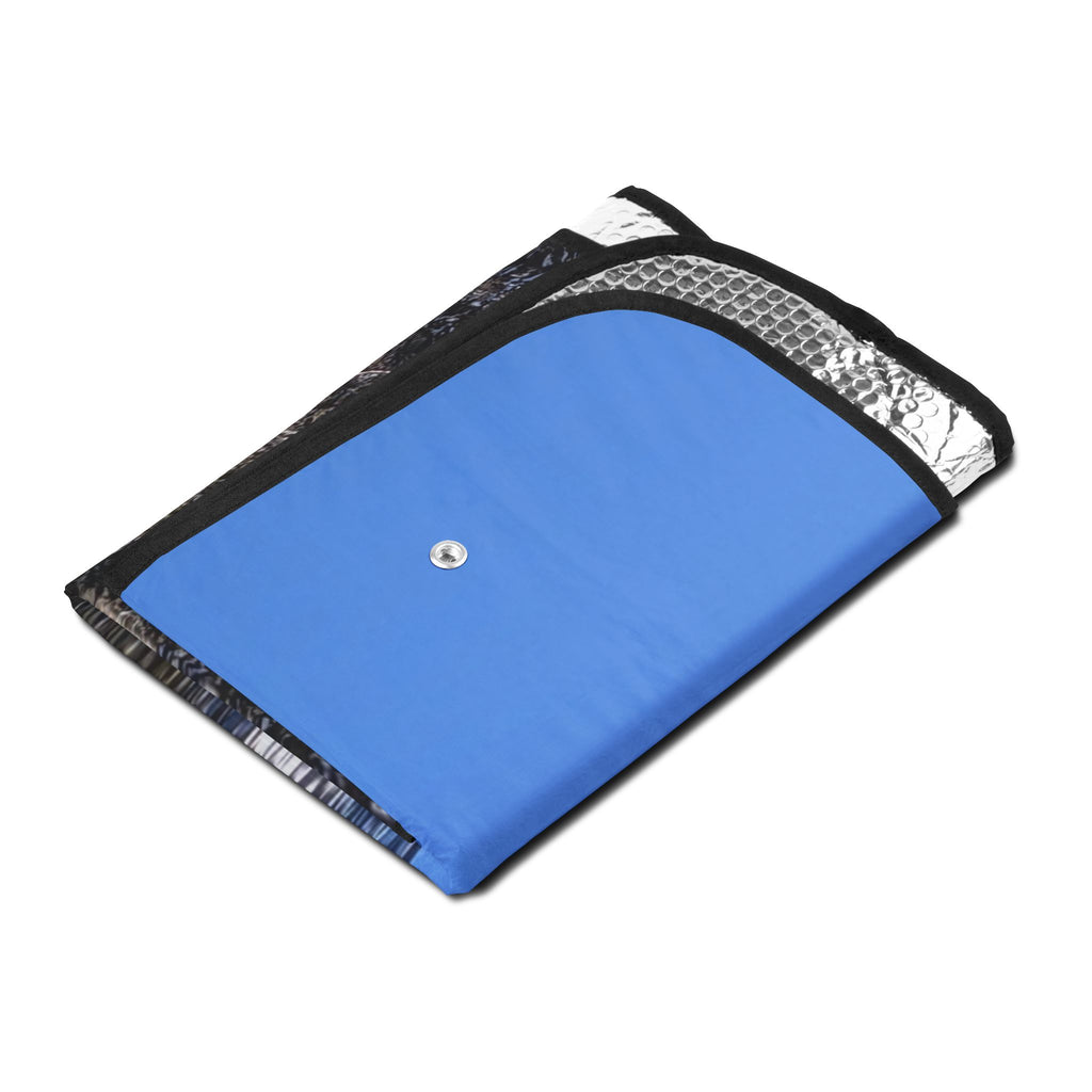 Mountain Landscape Car Sun Shade — Windshield Sunshade with Snowy Peaks Design