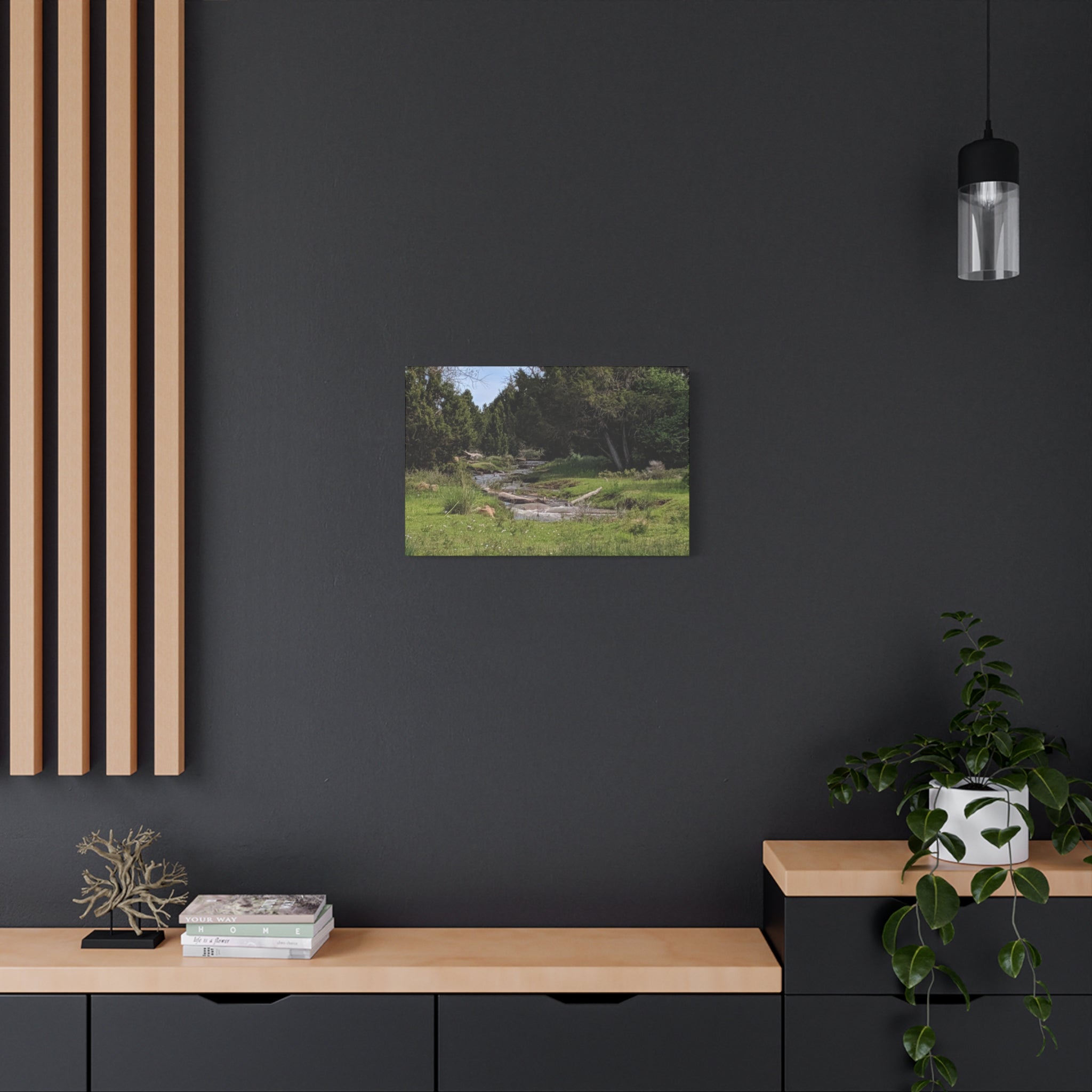 River Meadow Canvas Print — Tranquil Nature Wall Art
