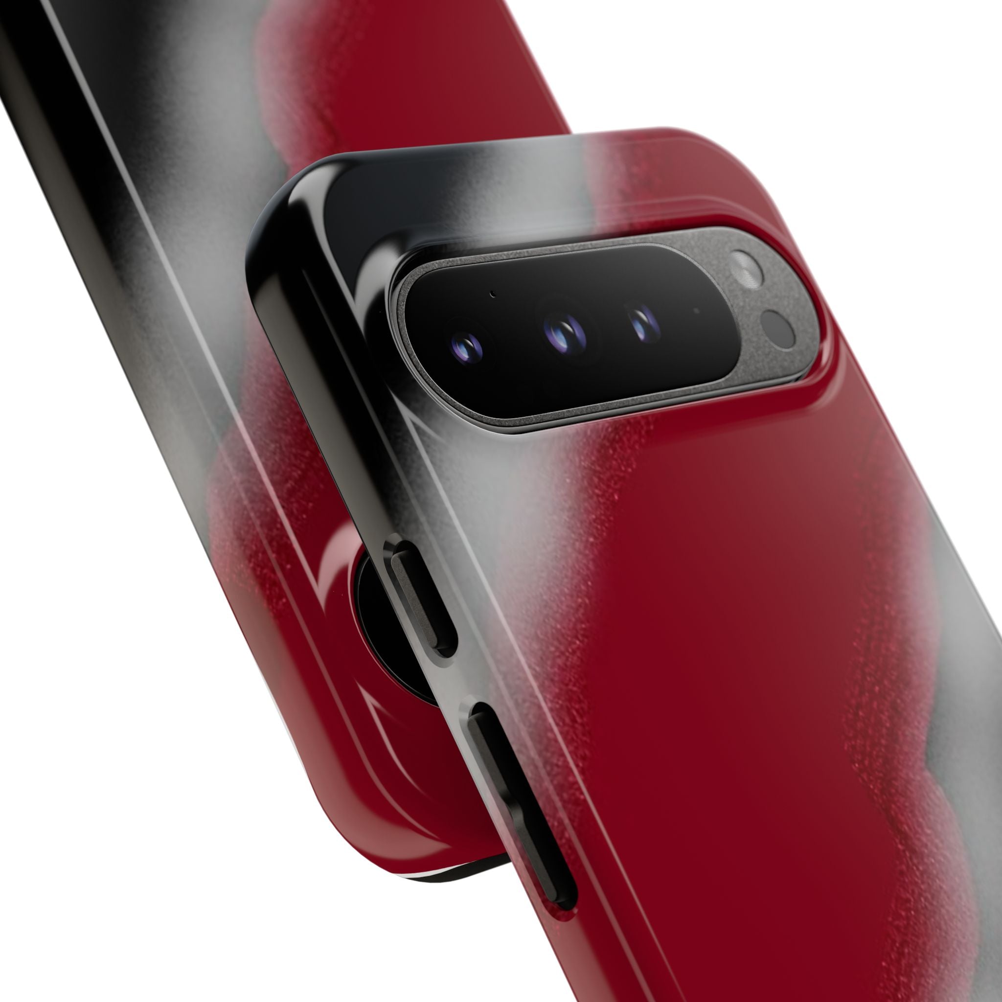 Red and Black Gradient Tough Phone Case — Shockproof Protective Cover