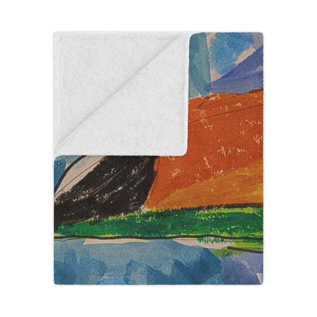 Toucan Art Minky Blanket — Colorful Tropical Bird Throw for Kids & Nature Lovers