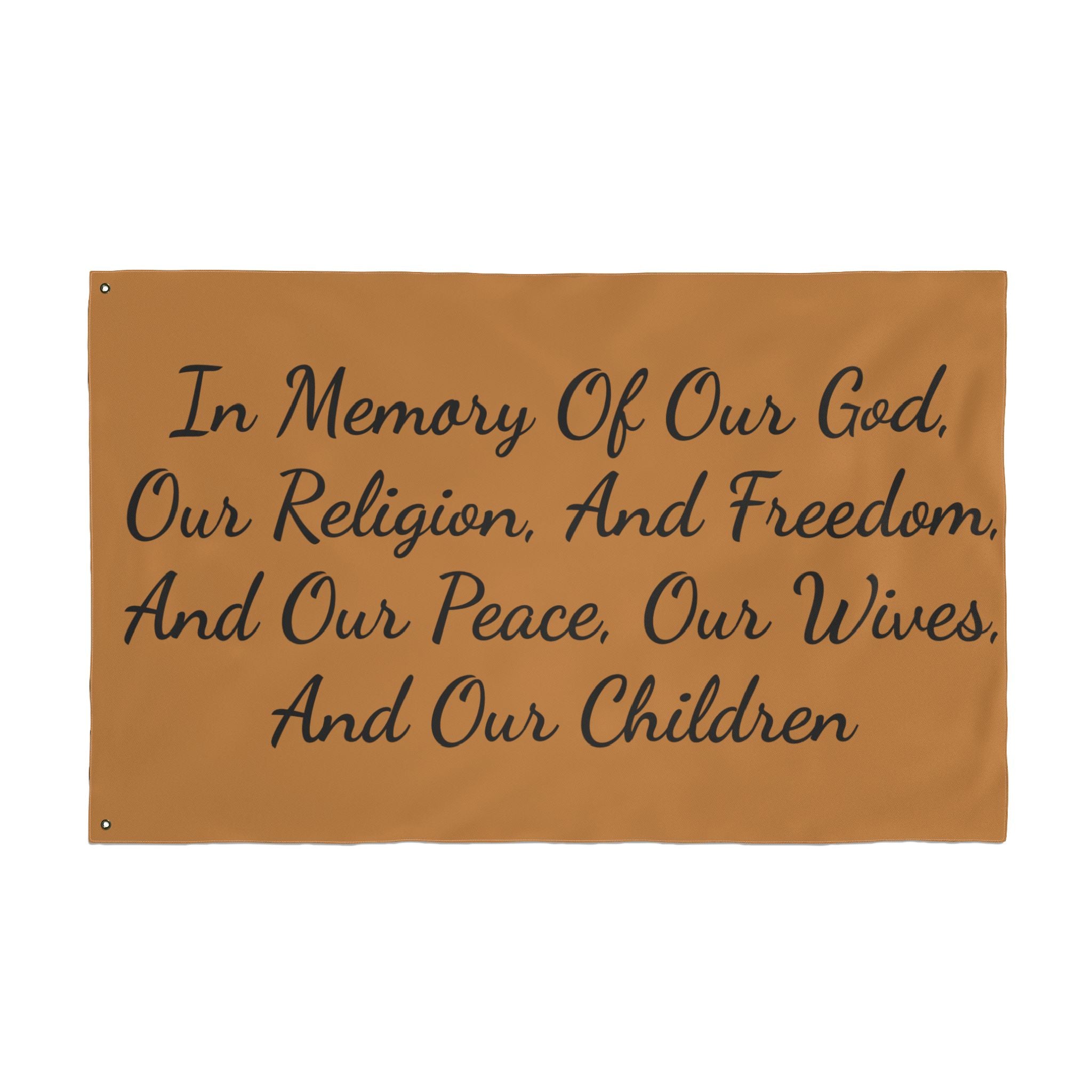 Title of Liberty Flag - "In Memory Of Our God, Our Religion, And Freedom" Double-Sided Garden Banner