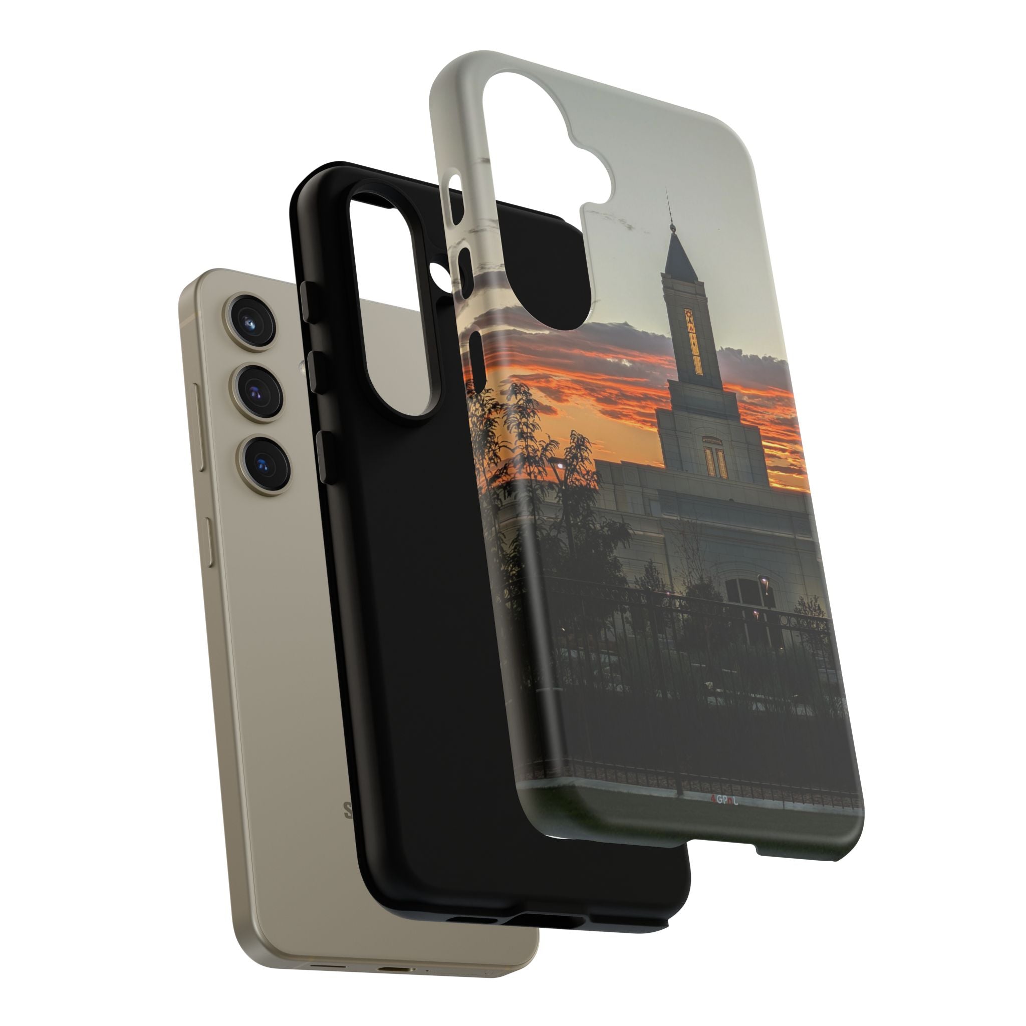 Grand Junction, CO Temple Sunset Phone Case — Protective Tough Case with Scenic Sunset Temple Design