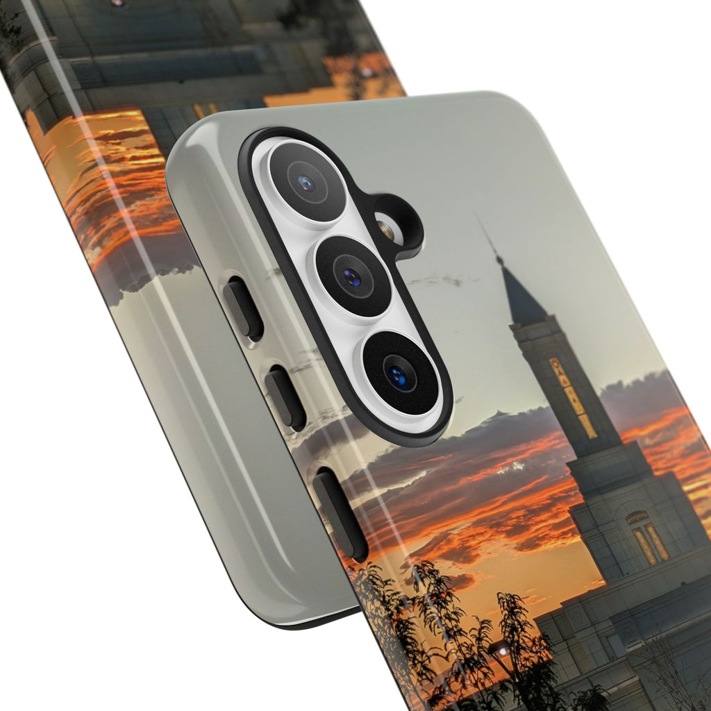 Grand Junction, CO Temple Sunset Phone Case — Protective Tough Case with Scenic Sunset Temple Design