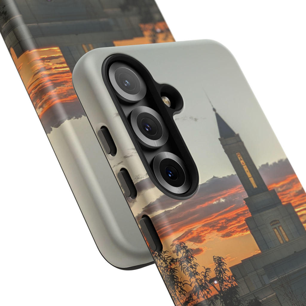 Grand Junction, CO Temple Sunset Phone Case — Protective Tough Case with Scenic Sunset Temple Design