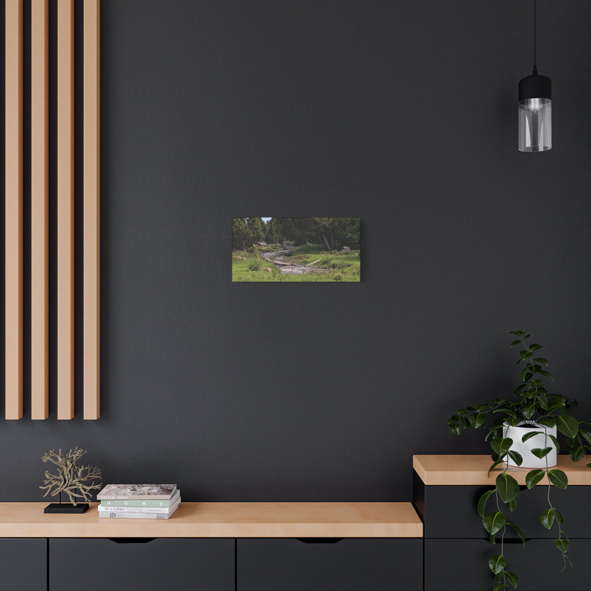 River Meadow Canvas Print — Tranquil Nature Wall Art