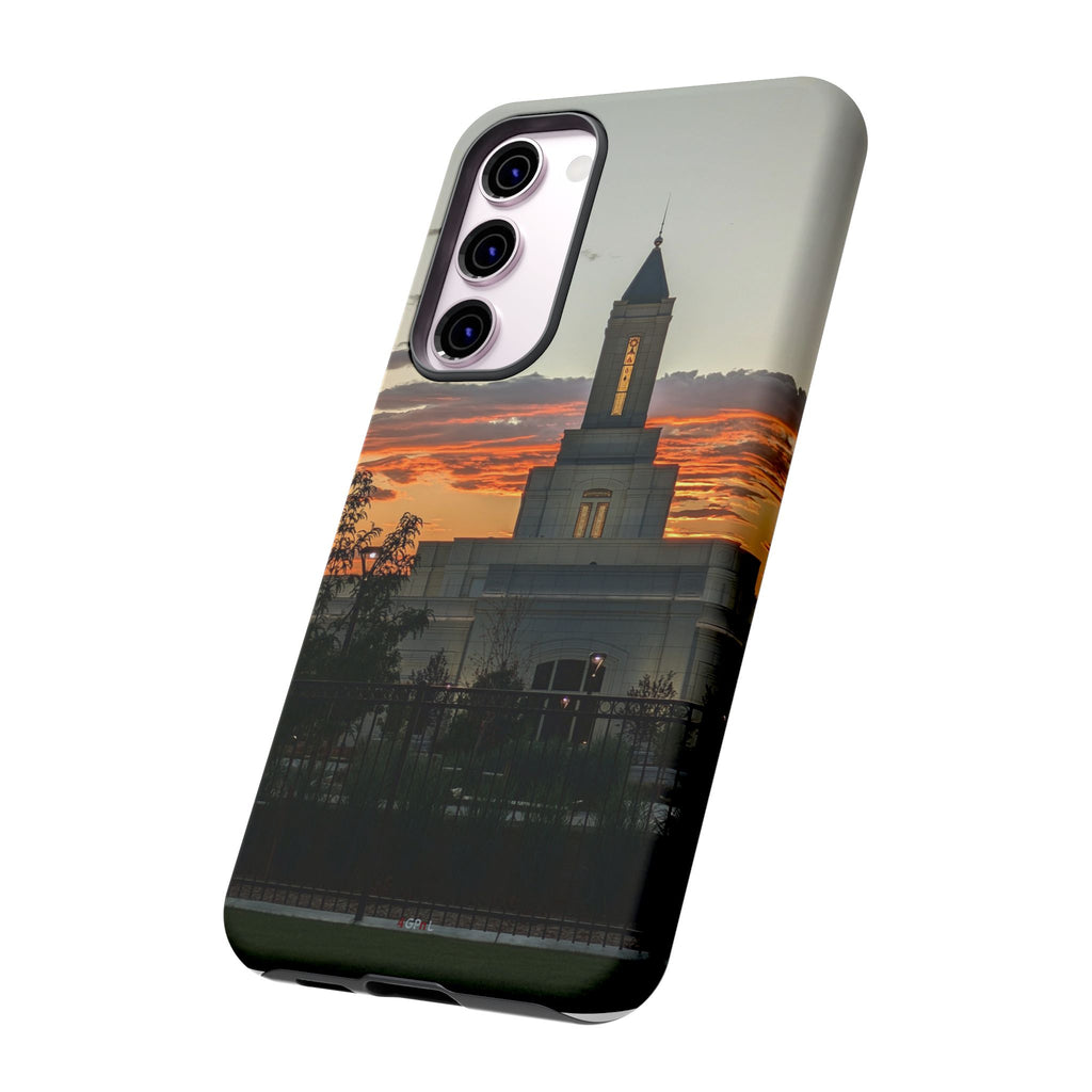 Grand Junction, CO Temple Sunset Phone Case — Protective Tough Case with Scenic Sunset Temple Design