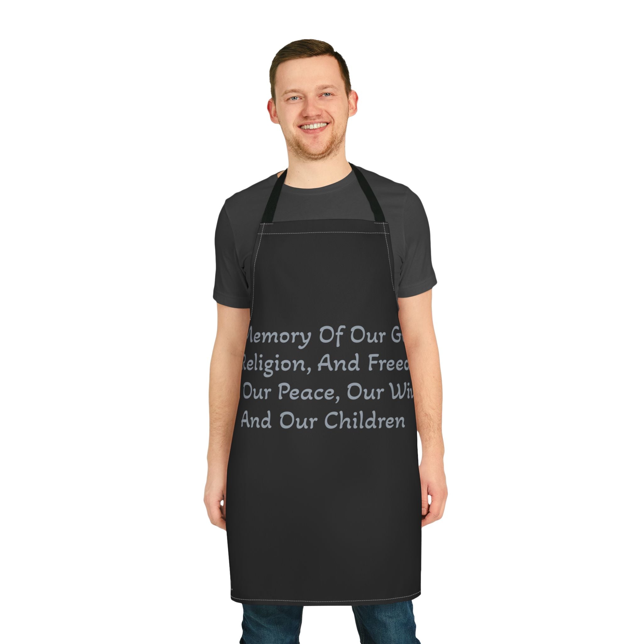Title of Liberty Apron — "In Memory Of Our God, Our Religion, And Freedom" Chef Apron