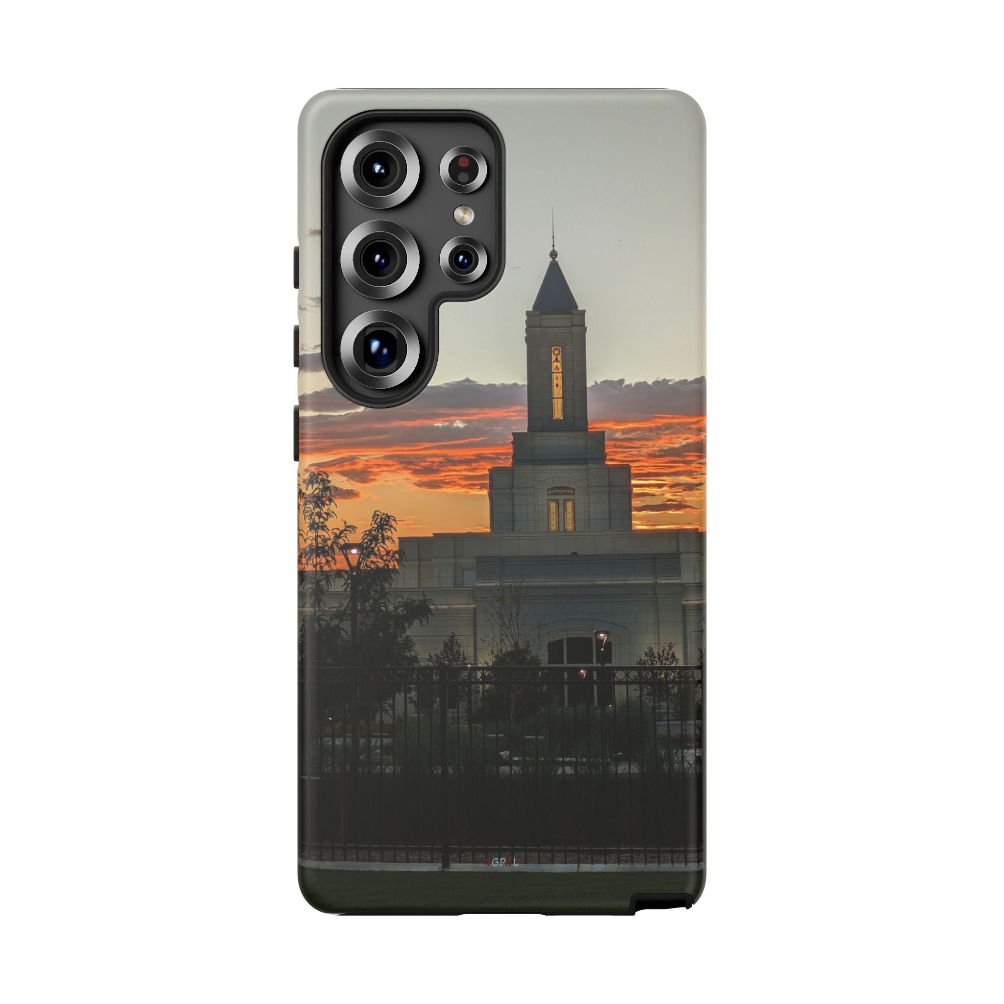 Grand Junction, CO Temple Sunset Phone Case — Protective Tough Case with Scenic Sunset Temple Design
