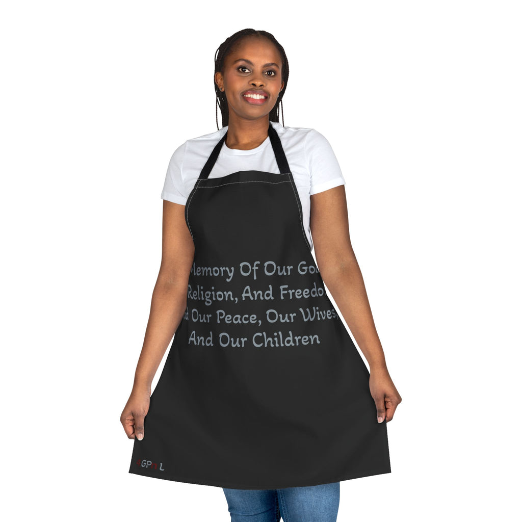 Title of Liberty Apron — "In Memory Of Our God, Our Religion, And Freedom" Chef Apron