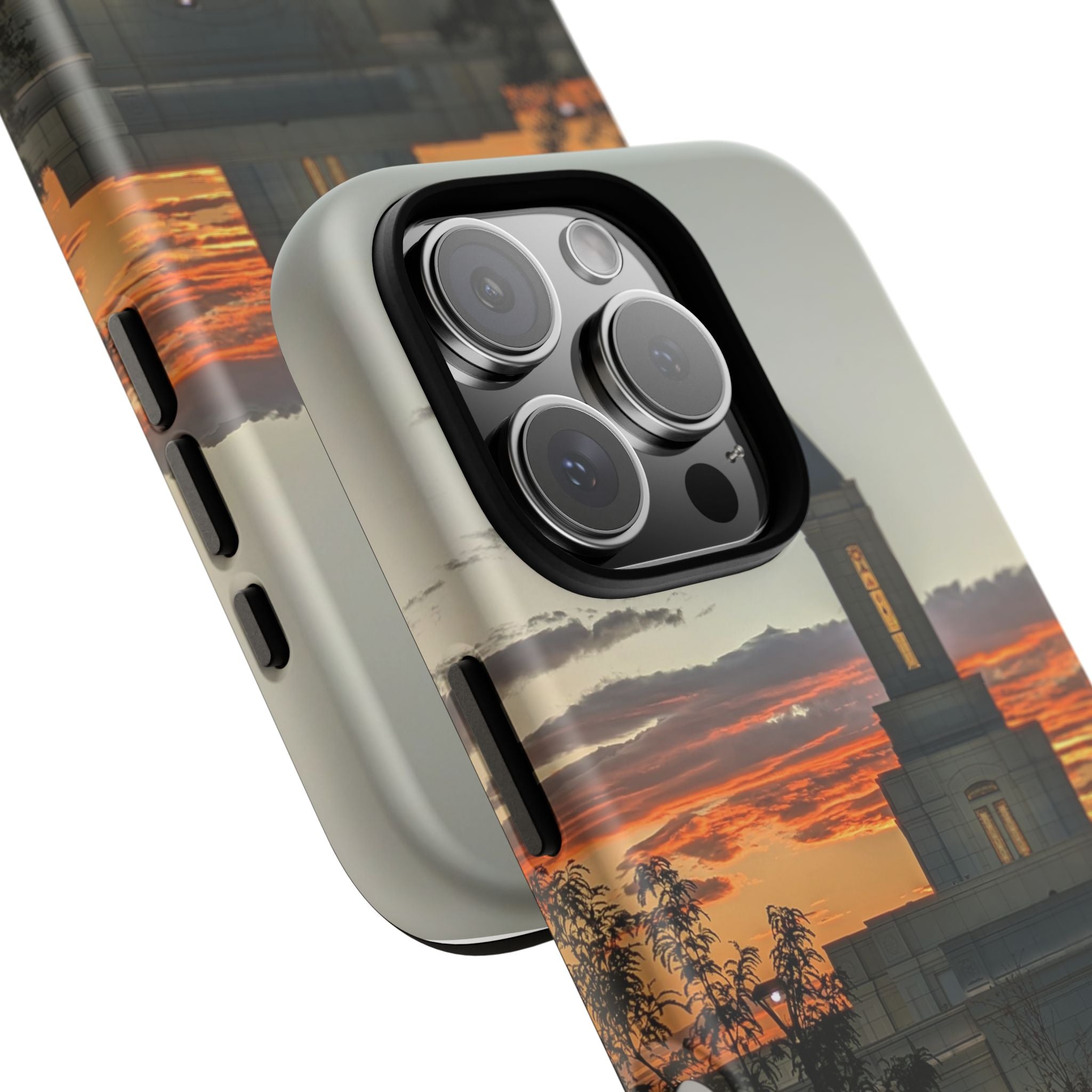 Grand Junction, CO Temple Sunset Phone Case — Protective Tough Case with Scenic Sunset Temple Design