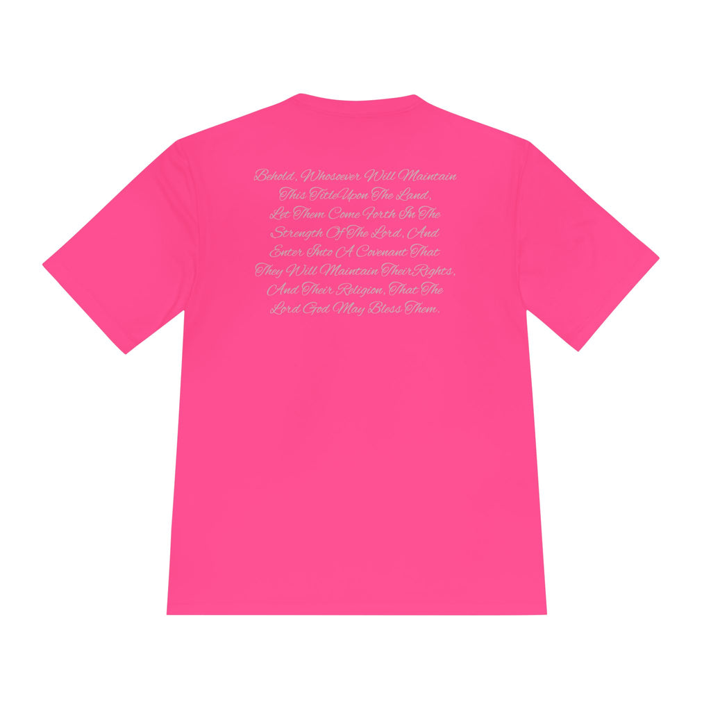 American Flag Title of Liberty Graphic Tee — Patriotic "Land of the Free" Moisture-Wicking Shirt