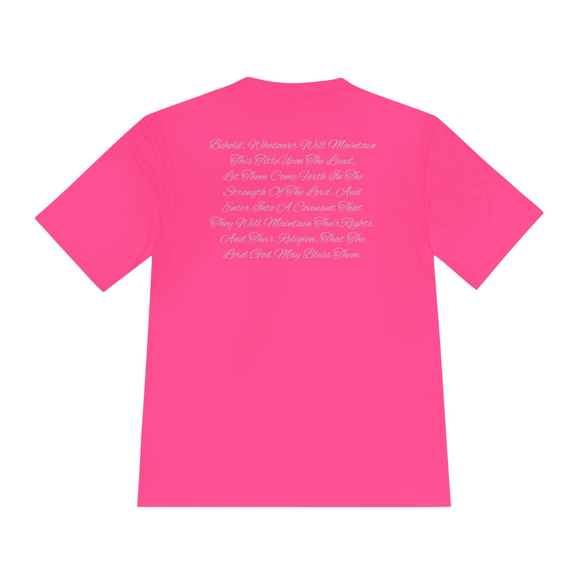 American Flag Title of Liberty Graphic Tee — Patriotic "Land of the Free" Moisture-Wicking Shirt