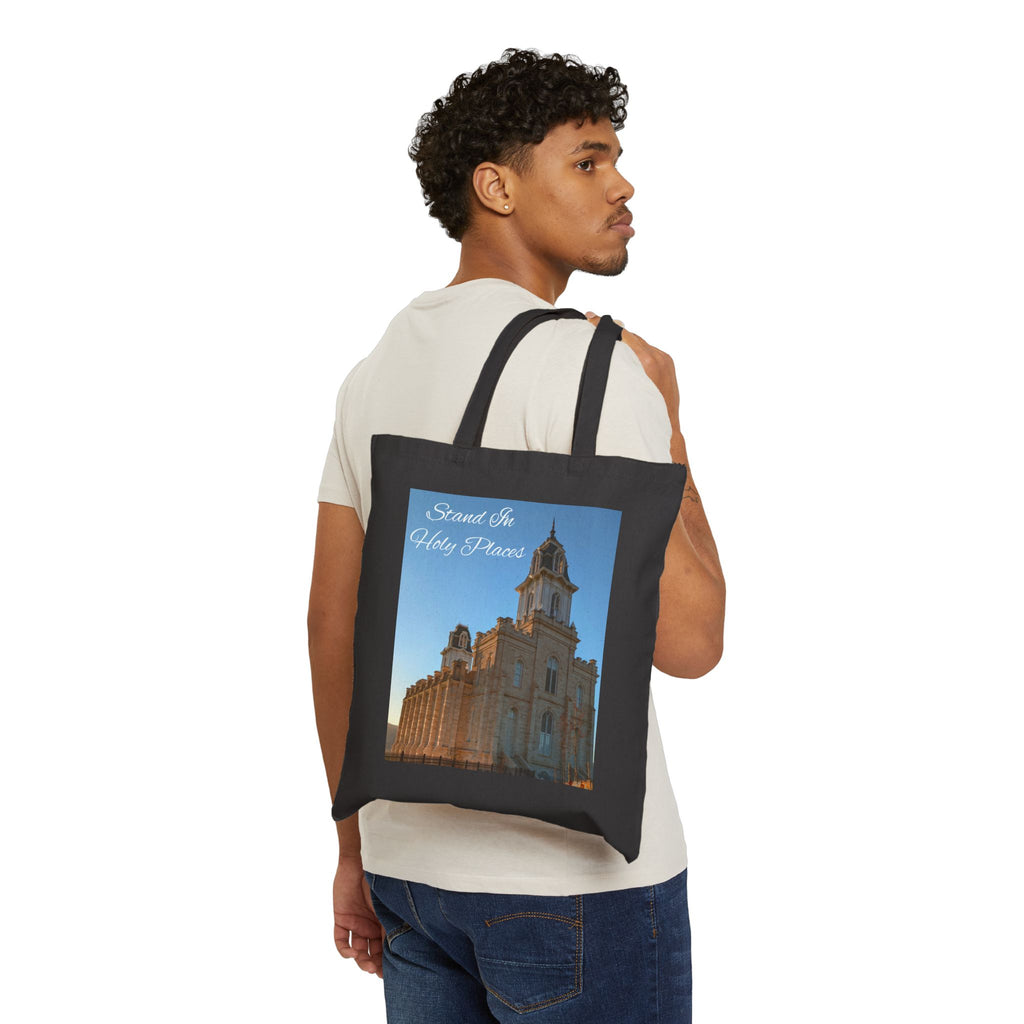 Stand in Holy Places Temple Tote Bag - Sacred Architecture Cotton Canvas Tote