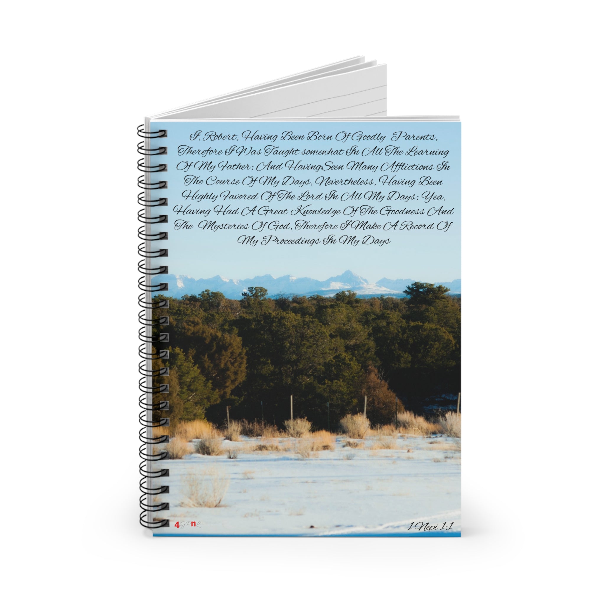 Inspirational Script Spiral Notebook — Ruled Journal with Elegant Calligraphy Quote