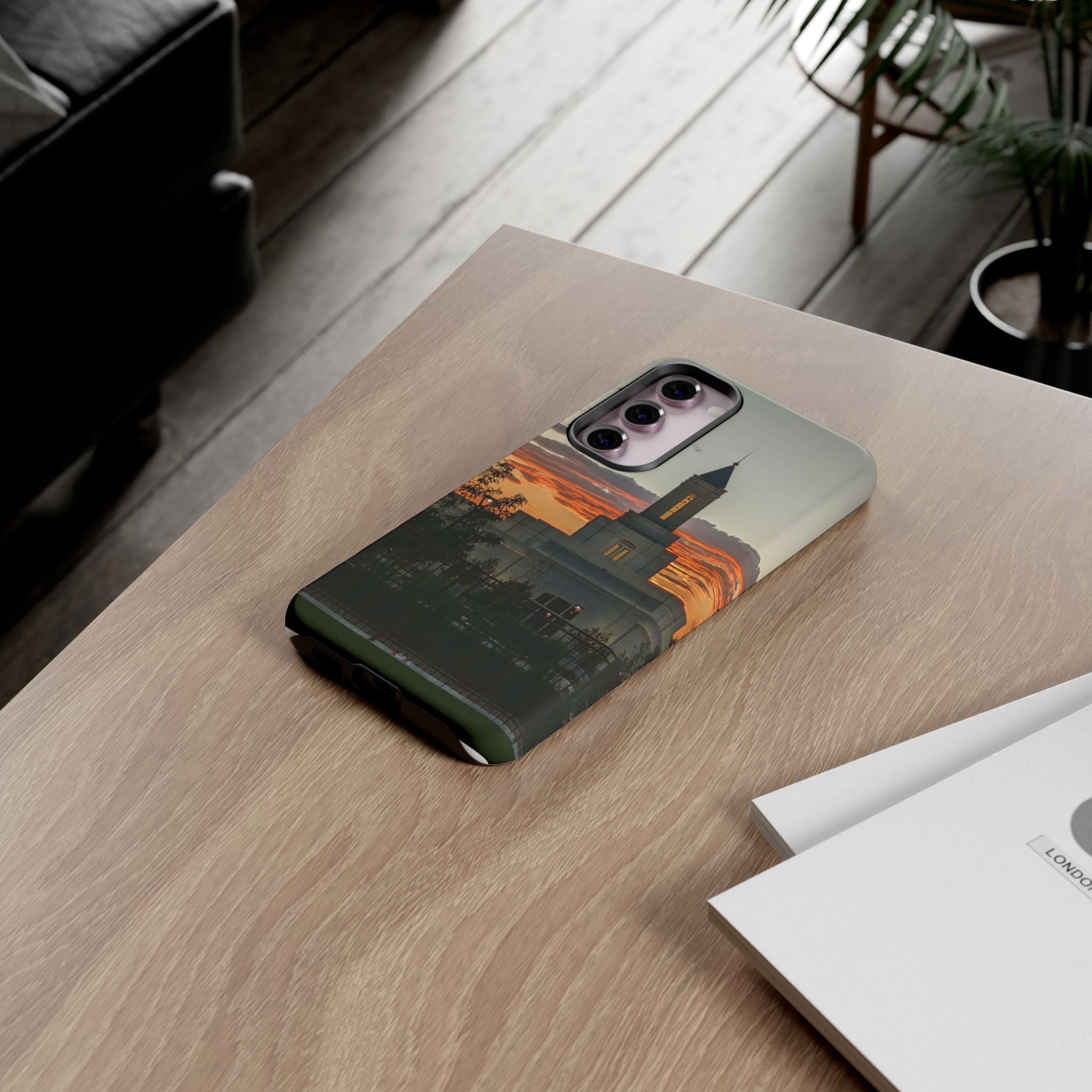 Grand Junction, CO Temple Sunset Phone Case — Protective Tough Case with Scenic Sunset Temple Design