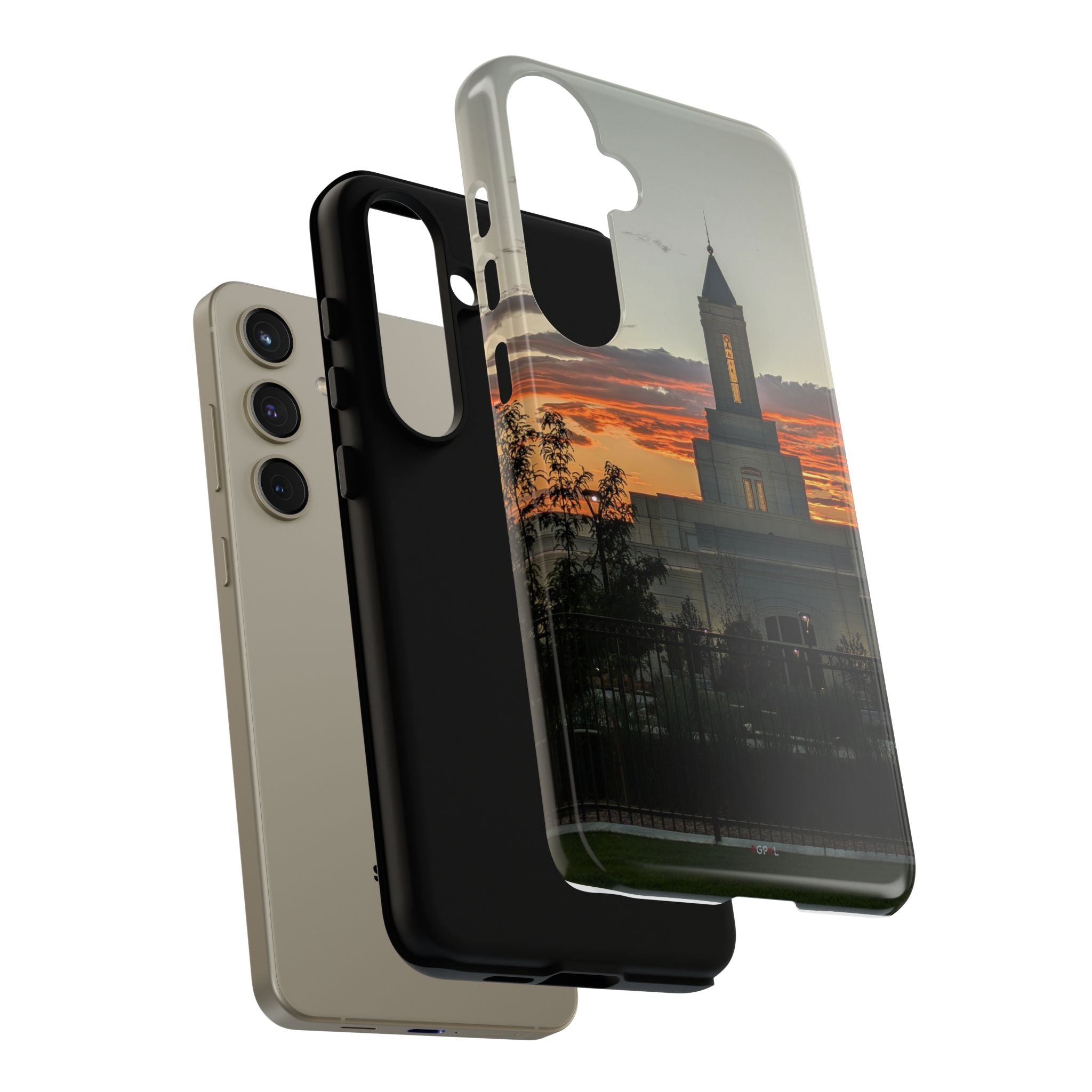 Grand Junction, CO Temple Sunset Phone Case — Protective Tough Case with Scenic Sunset Temple Design