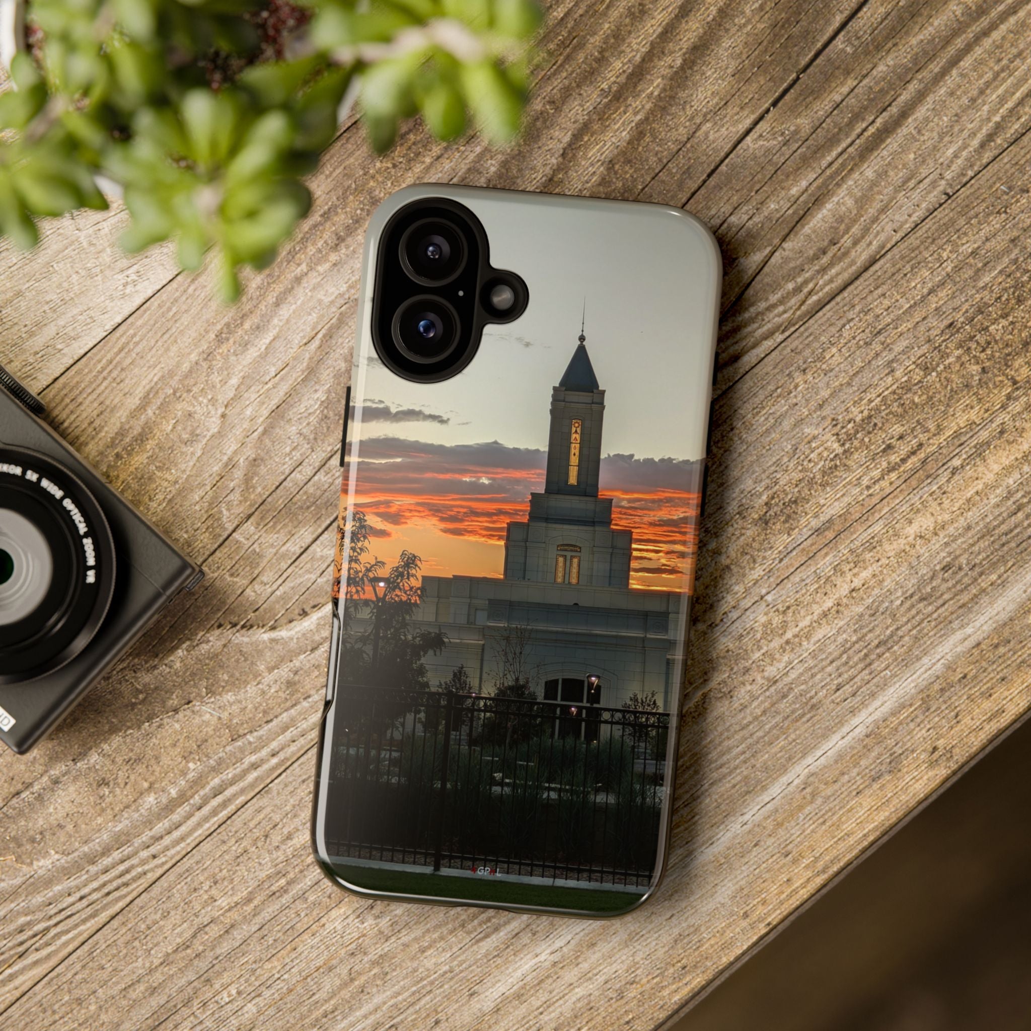 Grand Junction, CO Temple Sunset Phone Case — Protective Tough Case with Scenic Sunset Temple Design