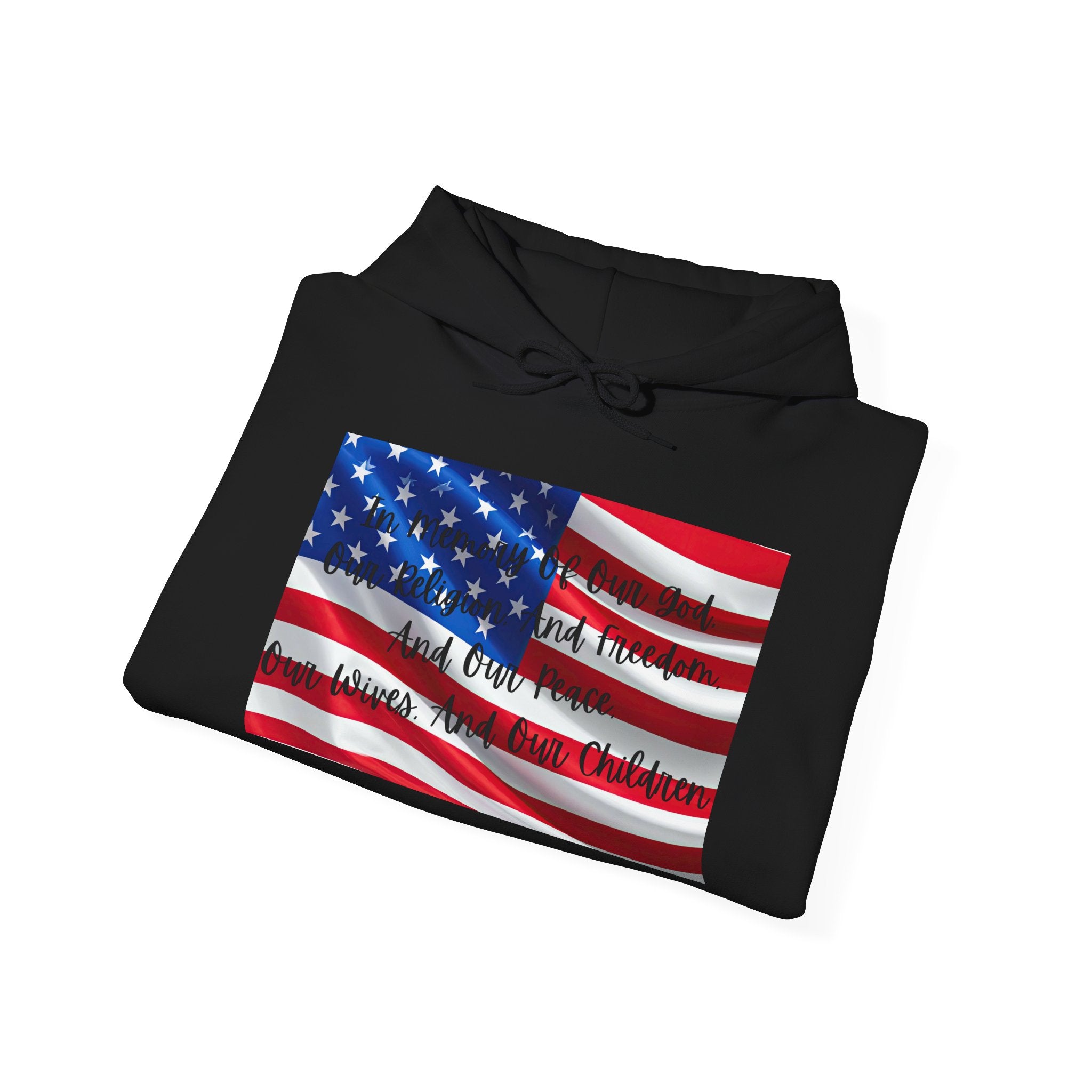 Copy of American Flag  Title Of Liberty Hoodie | Distressed Stars Stripes Graphic