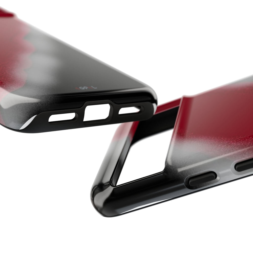 Red and Black Gradient Tough Phone Case — Shockproof Protective Cover